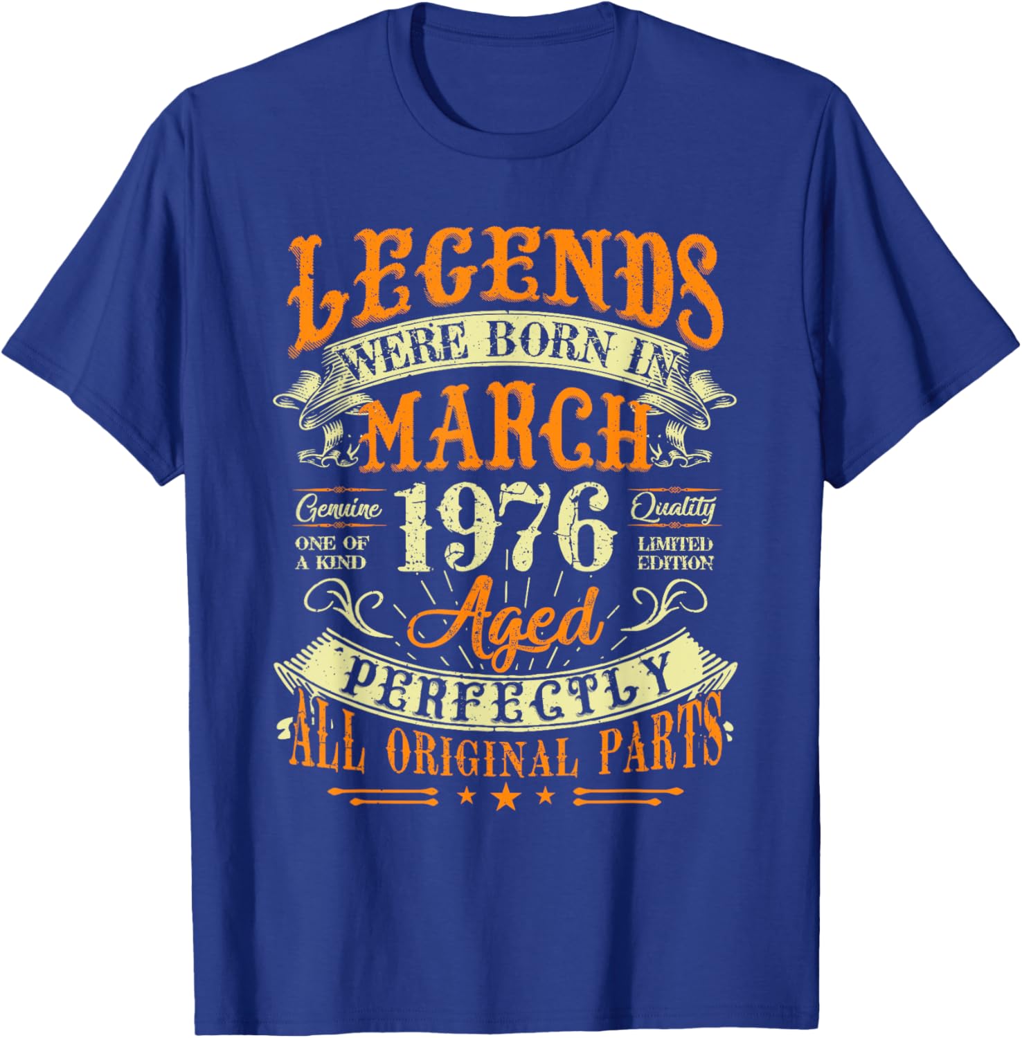 49th Birthday Gift T-Shirt for Legends Born in March 1976 - 2