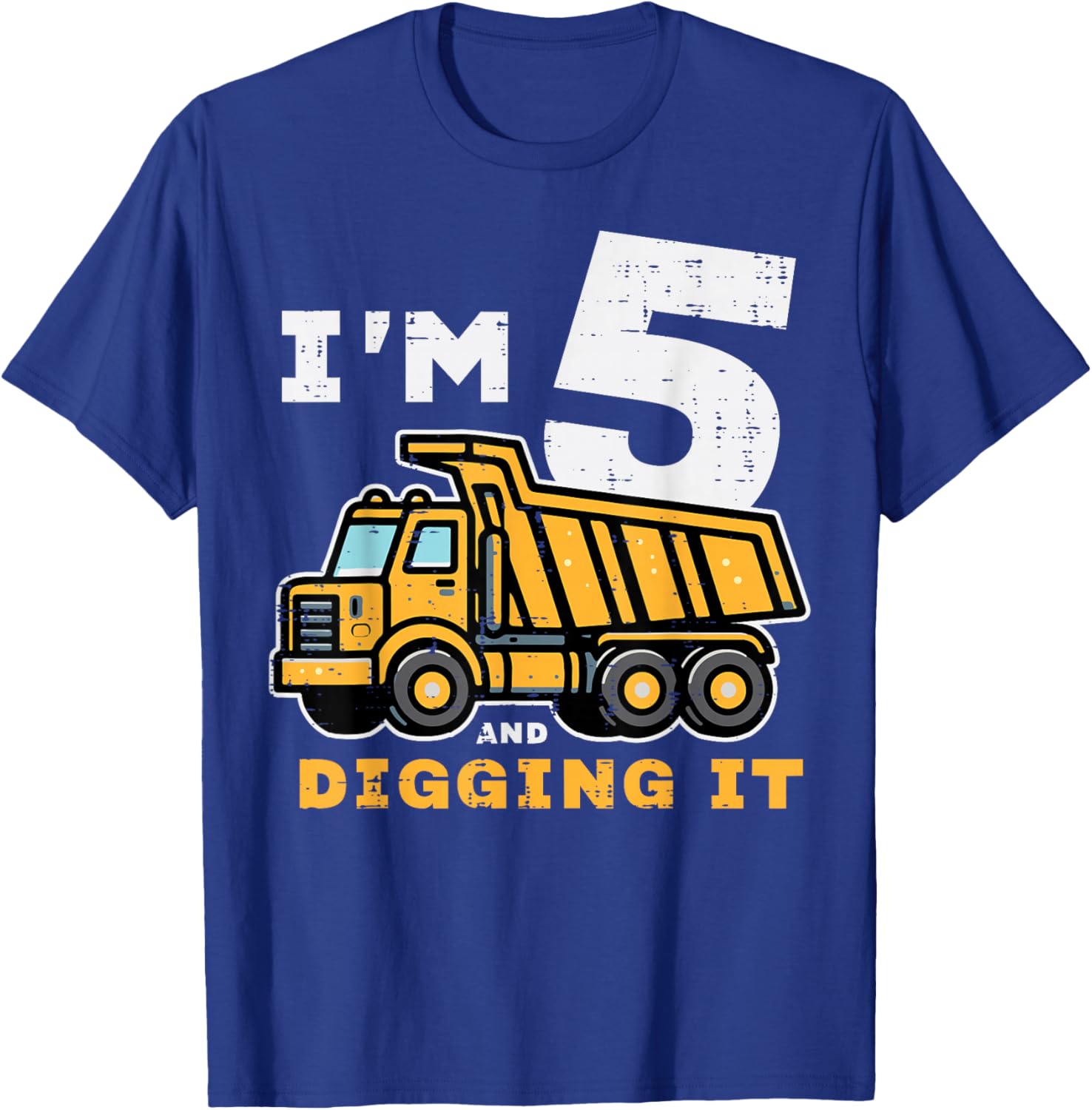 5th Birthday Dump Truck T-Shirt for Boys I’m 5 Digging It Fun Kids Tee - 15