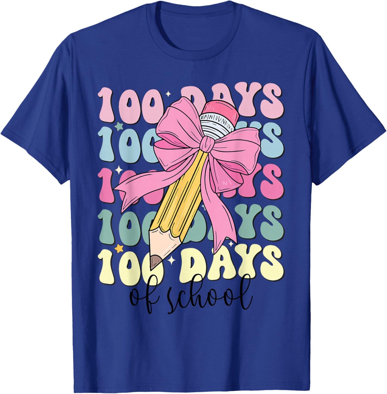 Adorable 100 Days of School Girls Coquette Bow T-Shirt for Kids - 14