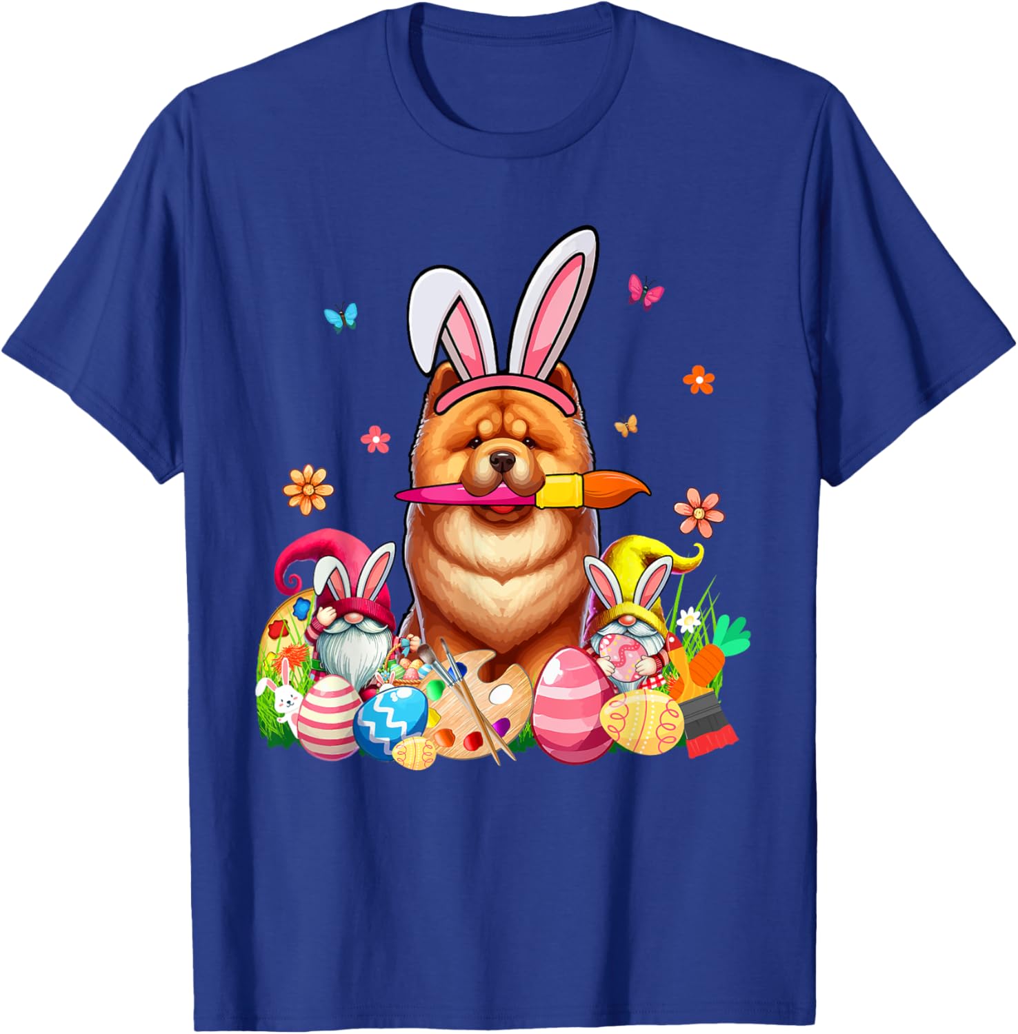 Chow Chow Cosplay Bunny Gnome Easter Eggs T-Shirt for Pet Lovers - 6