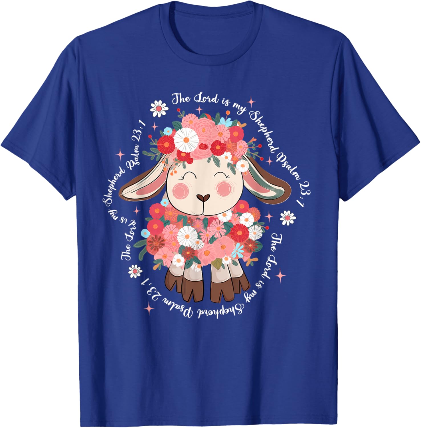 The Lord Is My Shepherd Easter T-Shirt for Christian Faith Enthusiasts - 7