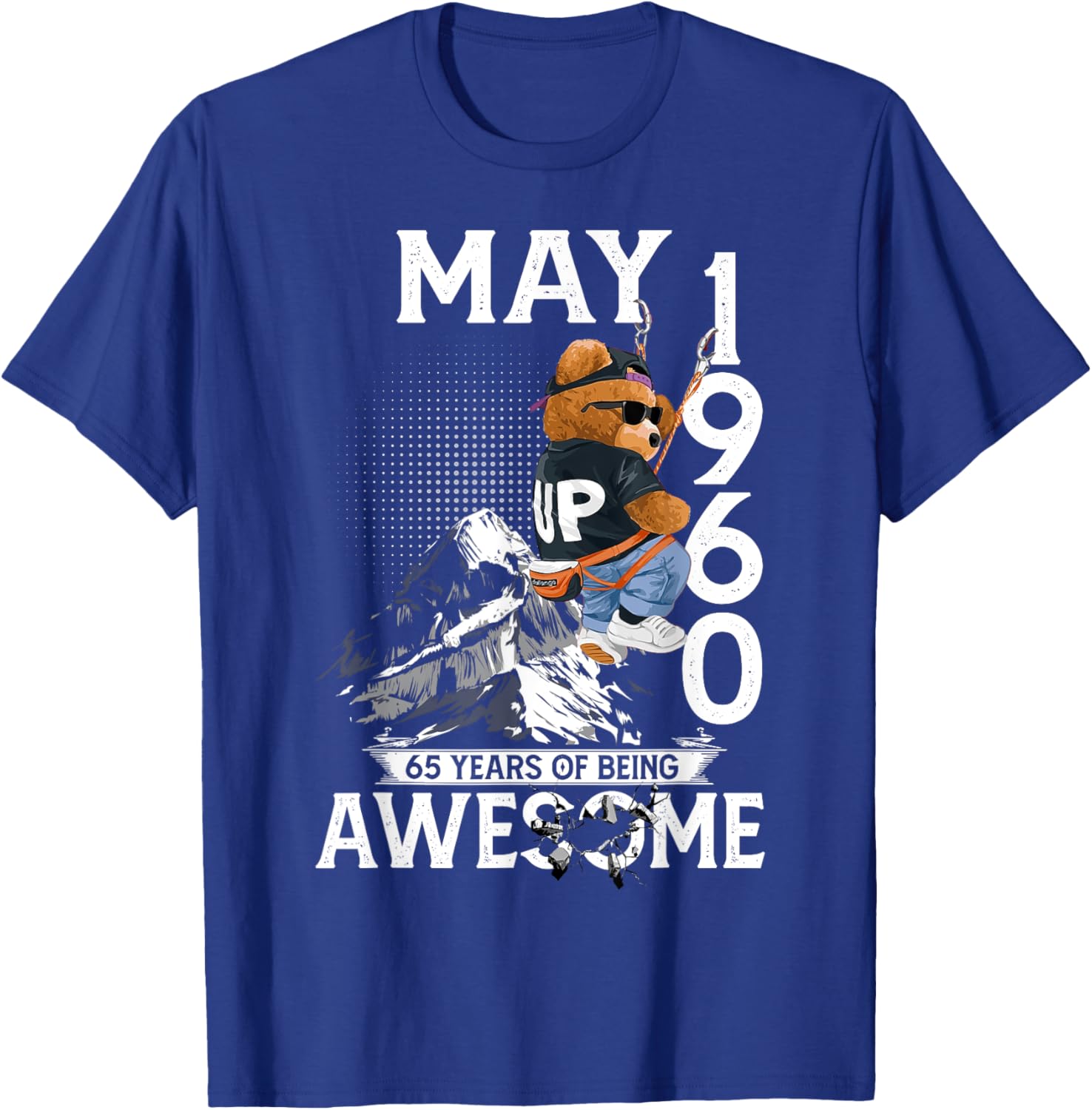 65th Birthday Bear Legends T-Shirt for Men May 1960 Vintage Style - 7