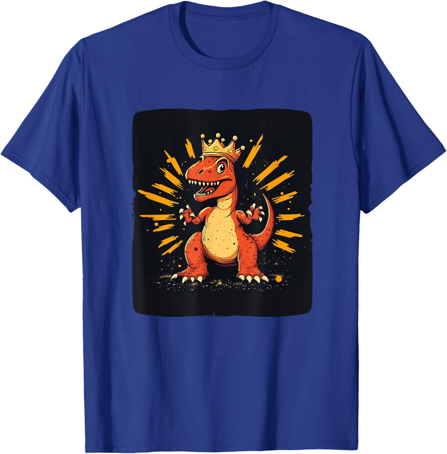 Cool Red Dinosaur Costume T-Shirt with Crown for King Lovers - 22