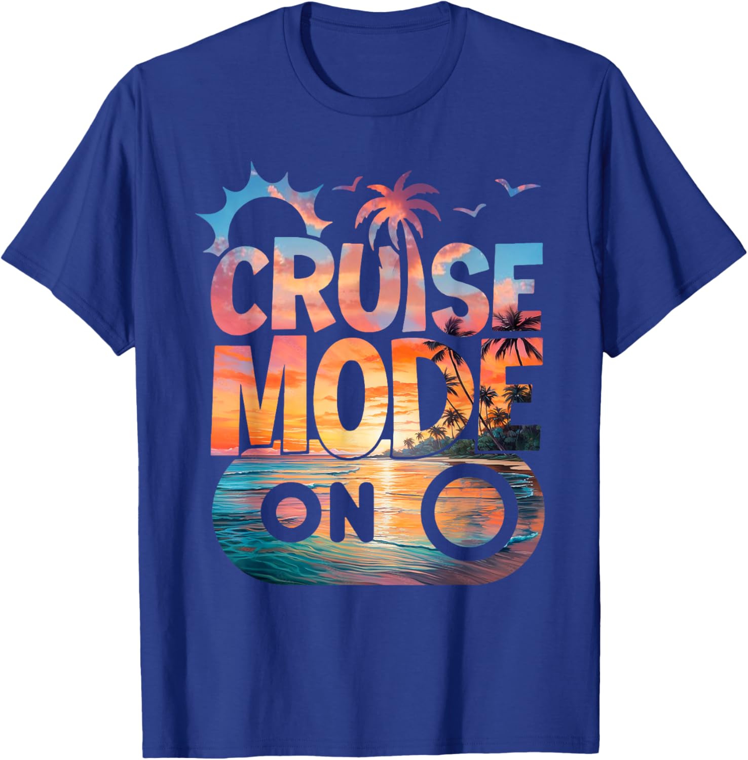 Cruise Mode On Tropical Sunset Family T-Shirt for Fun Vacation Vibes - 17