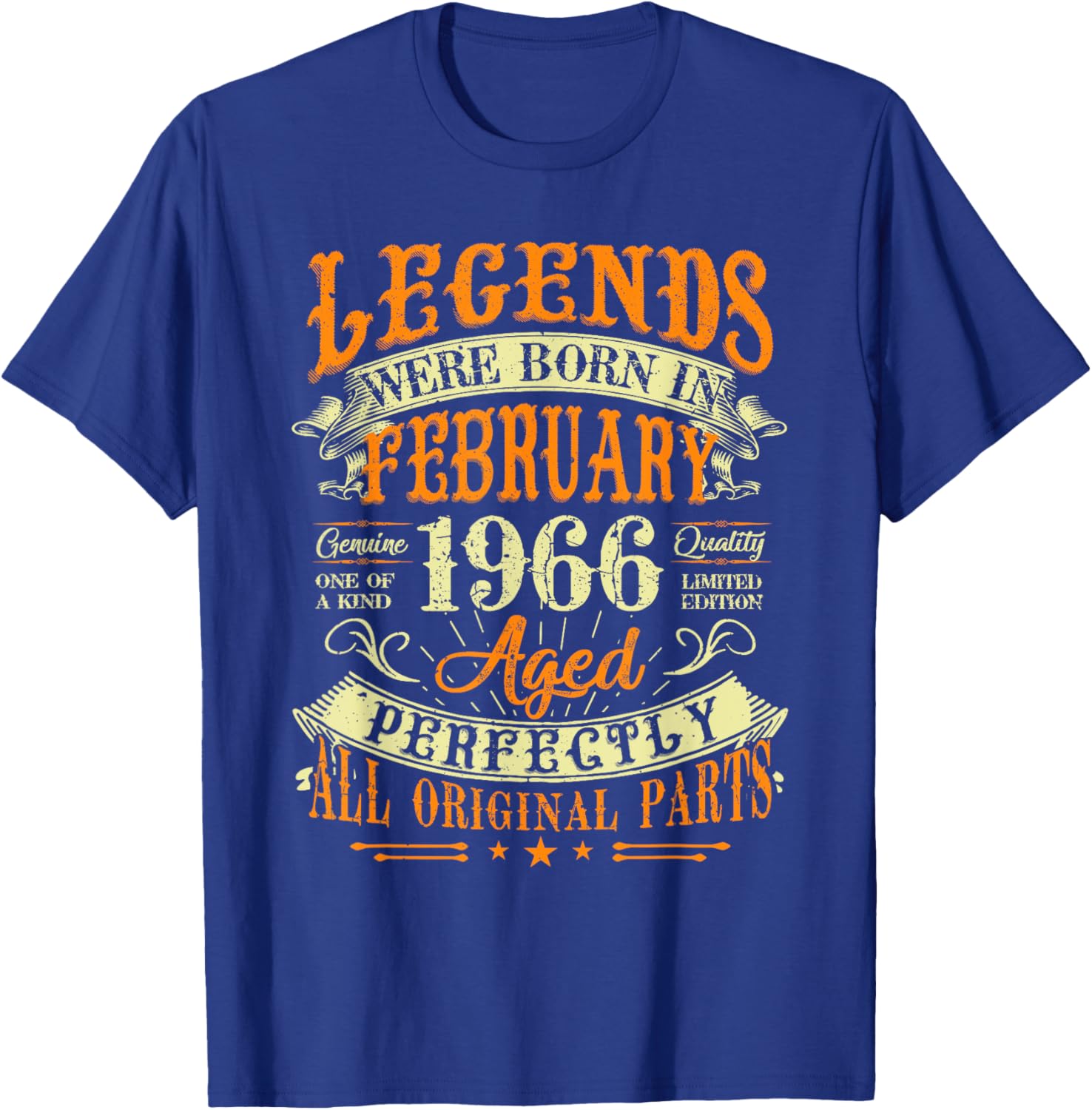 59th Birthday Gift T-Shirt for Legends Born February 1966 Stylish Design - 13