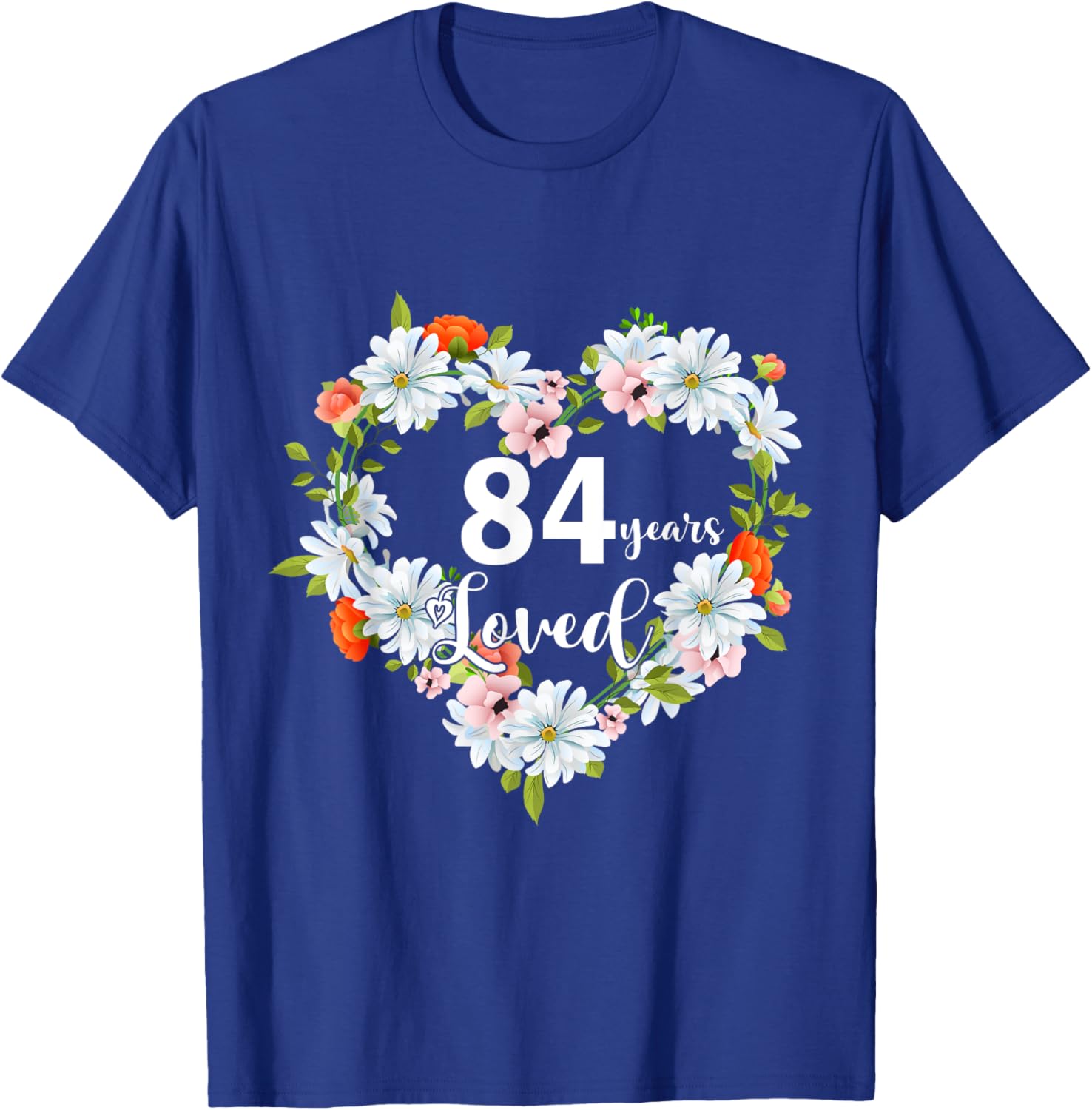 84th Birthday Gift T-Shirt for Women - 84 Years Loved 1941 Design - 17