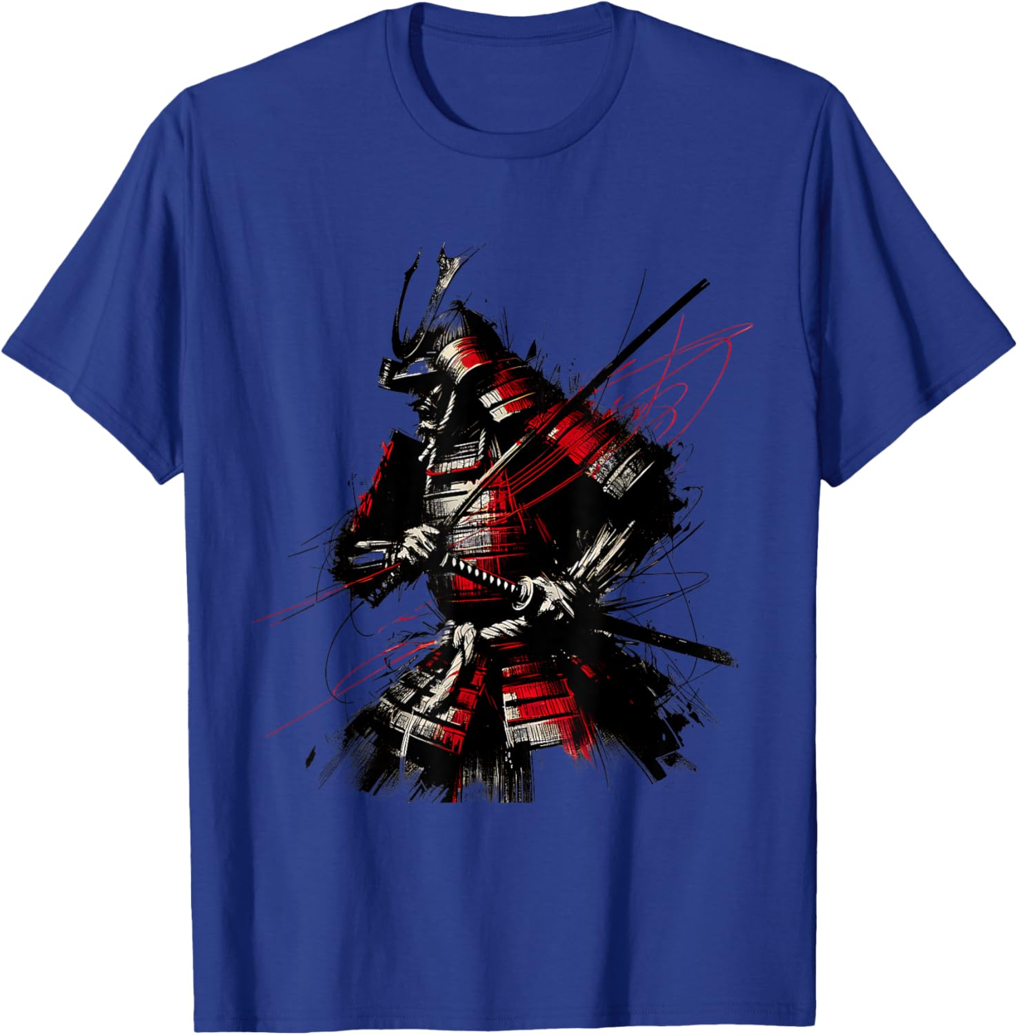 Samurai Brush Stroke Vintage Fighter T-Shirt for Art Lovers - 18