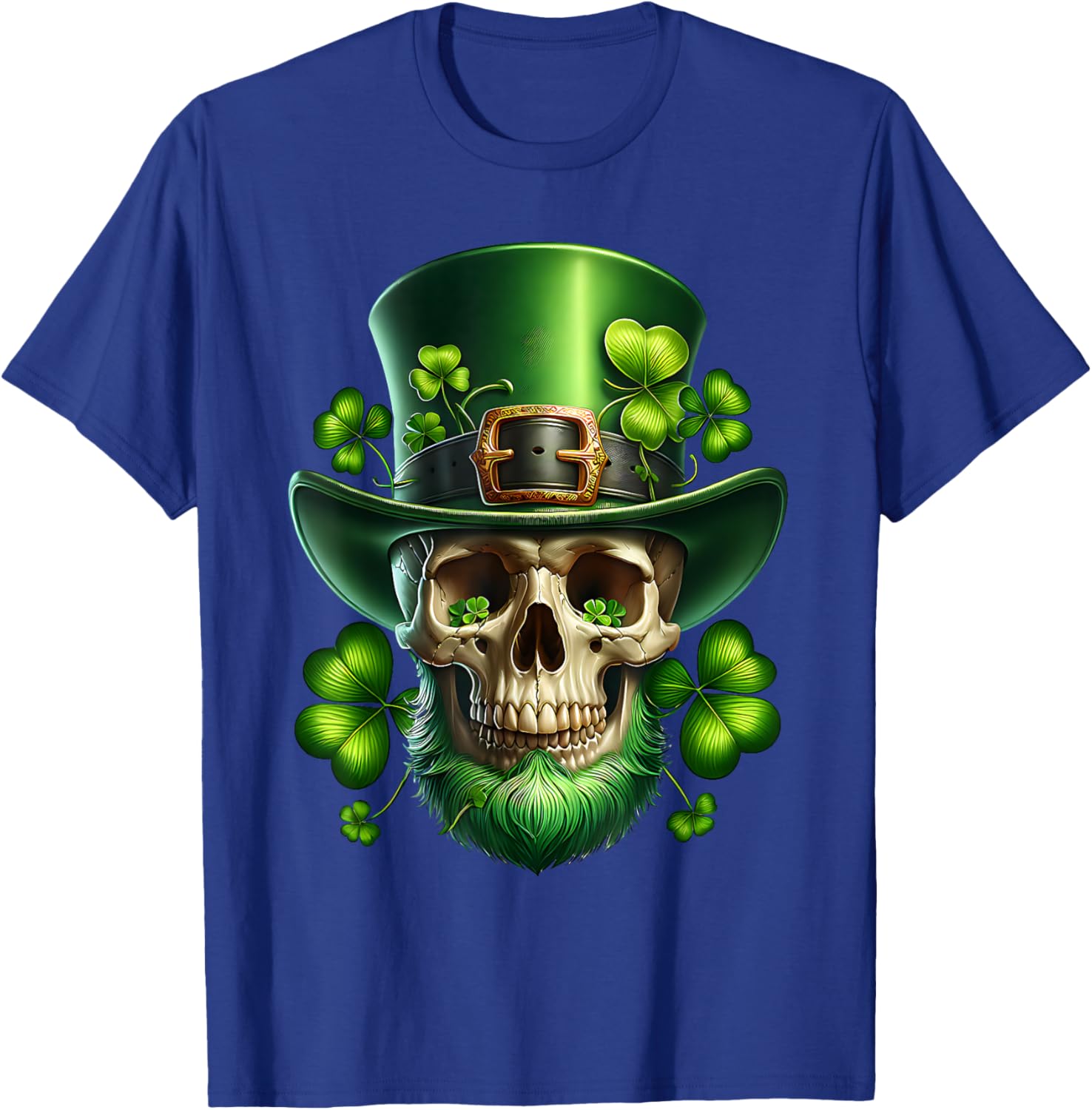 Saint Patrick's Day Sugar Skull T-Shirt for Festive Celebrations - 3