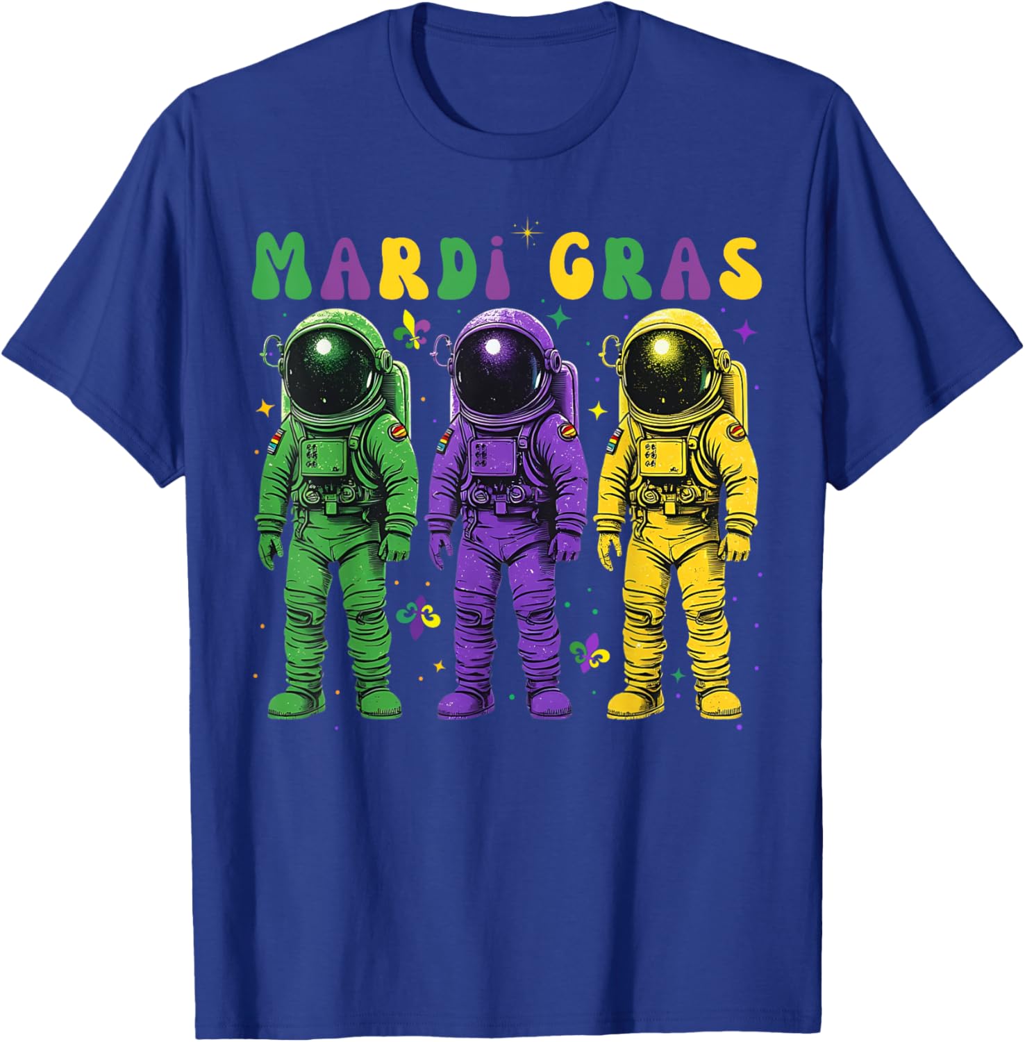 Astronaut Mardi Gras T-Shirt - Groovy New Orleans Carnival Fashion - 8