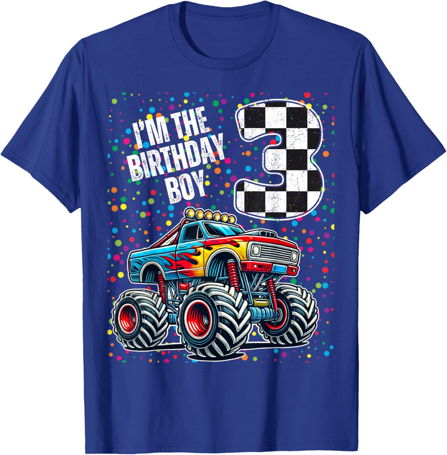 3rd Birthday Monster Truck Shirt for Boys Fun Family Celebration Tee - 6