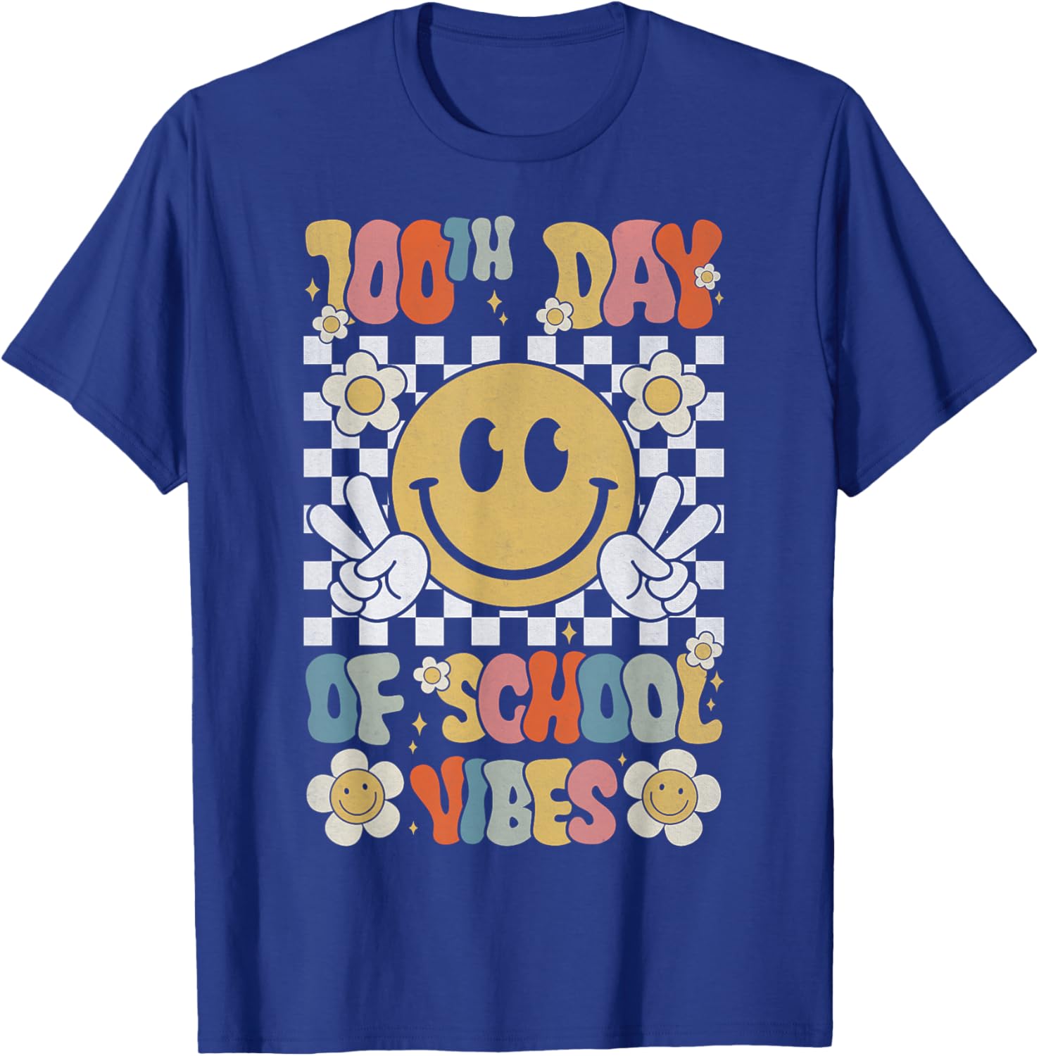 Cute 100th Day of School Smile Face T-Shirt for Kids Celebration - 12