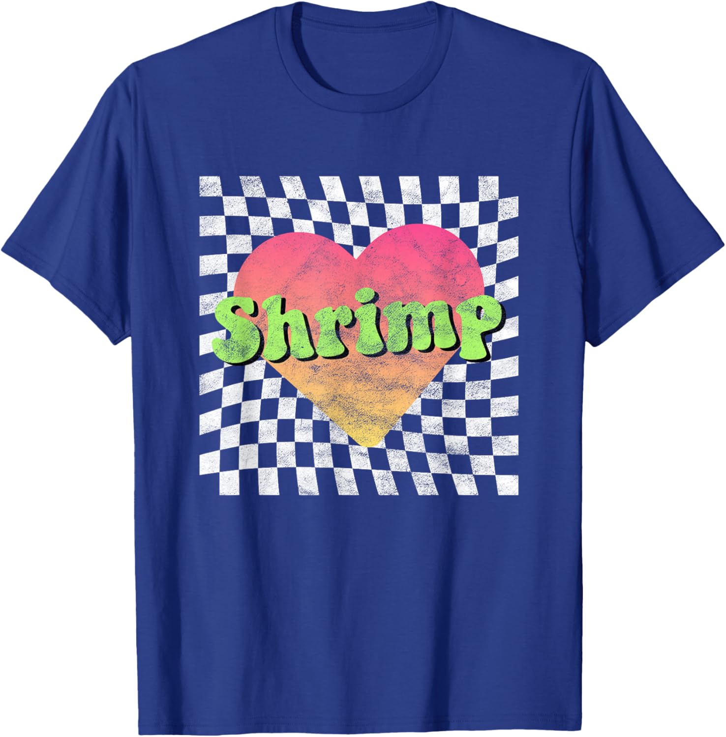 Vintage Retro Shrimp Lover Heart T-Shirt for Seafood Fans - 22