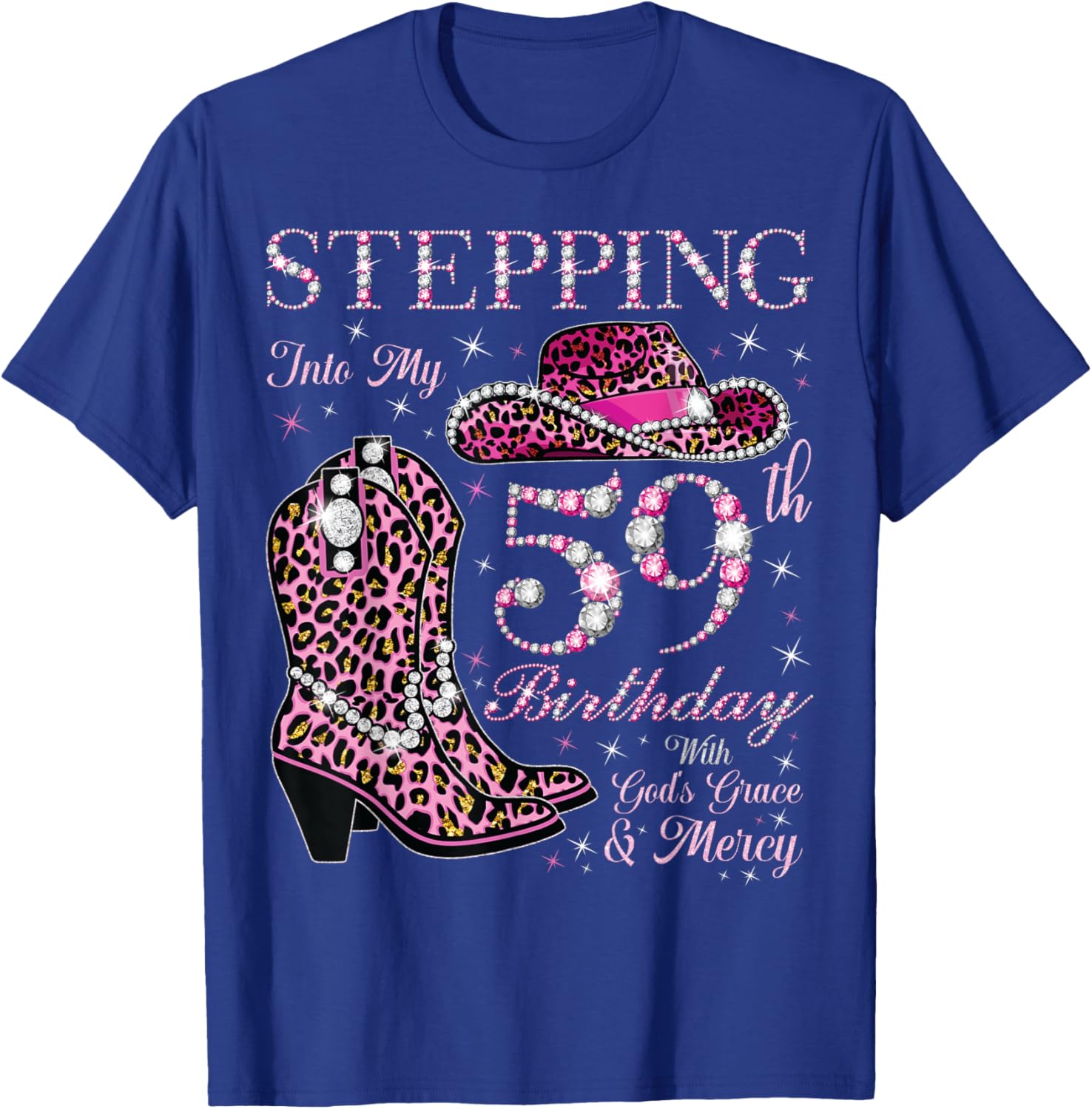 Celebrate 59 with Grace Mercy T-Shirt for Birthday Joy and Style - 12