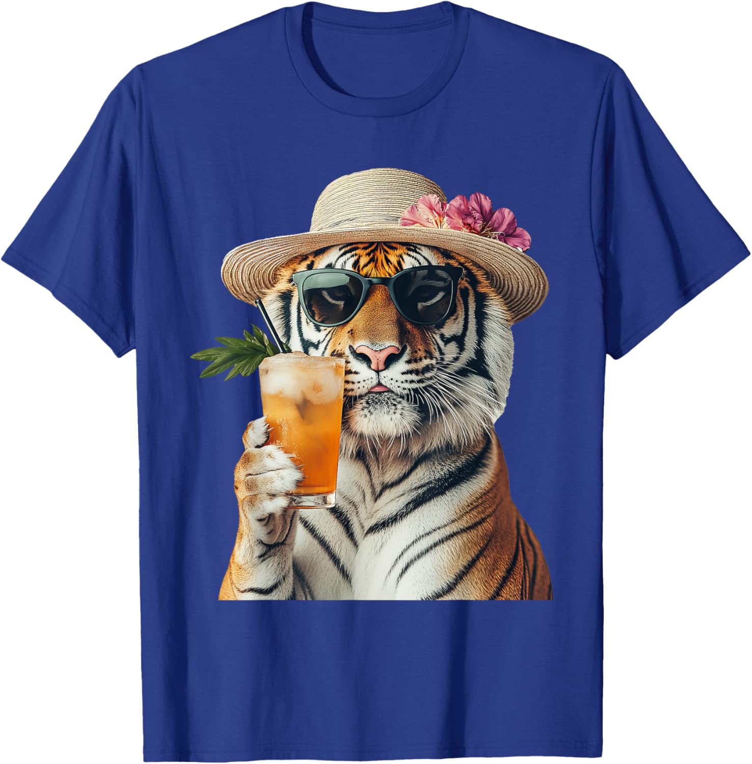 Stylish Tiger Cocktail T-Shirt for Fun Casual Wear and Unique Style - 3