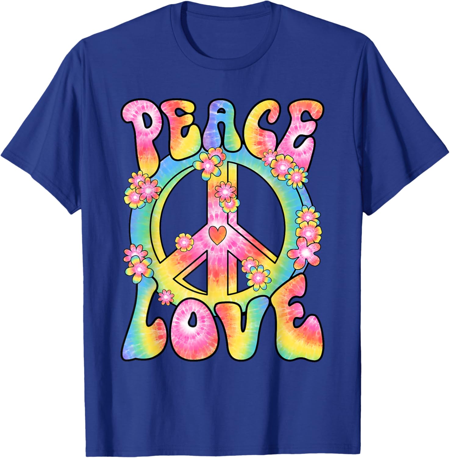 Retro Hippy Costume T-Shirt Peace Love 60s 70s Vintage Outfit - 9
