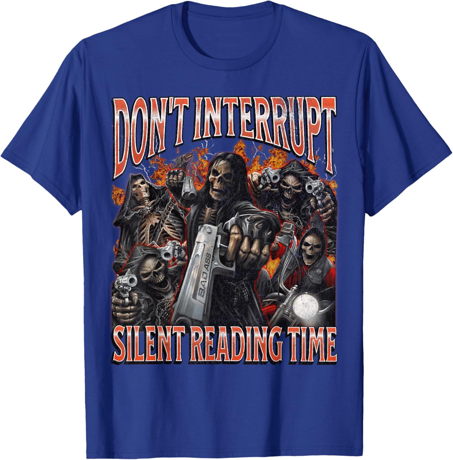 Funny Skeleton Meme T-Shirt Perfect for Silent Reading Time Lovers - 28
