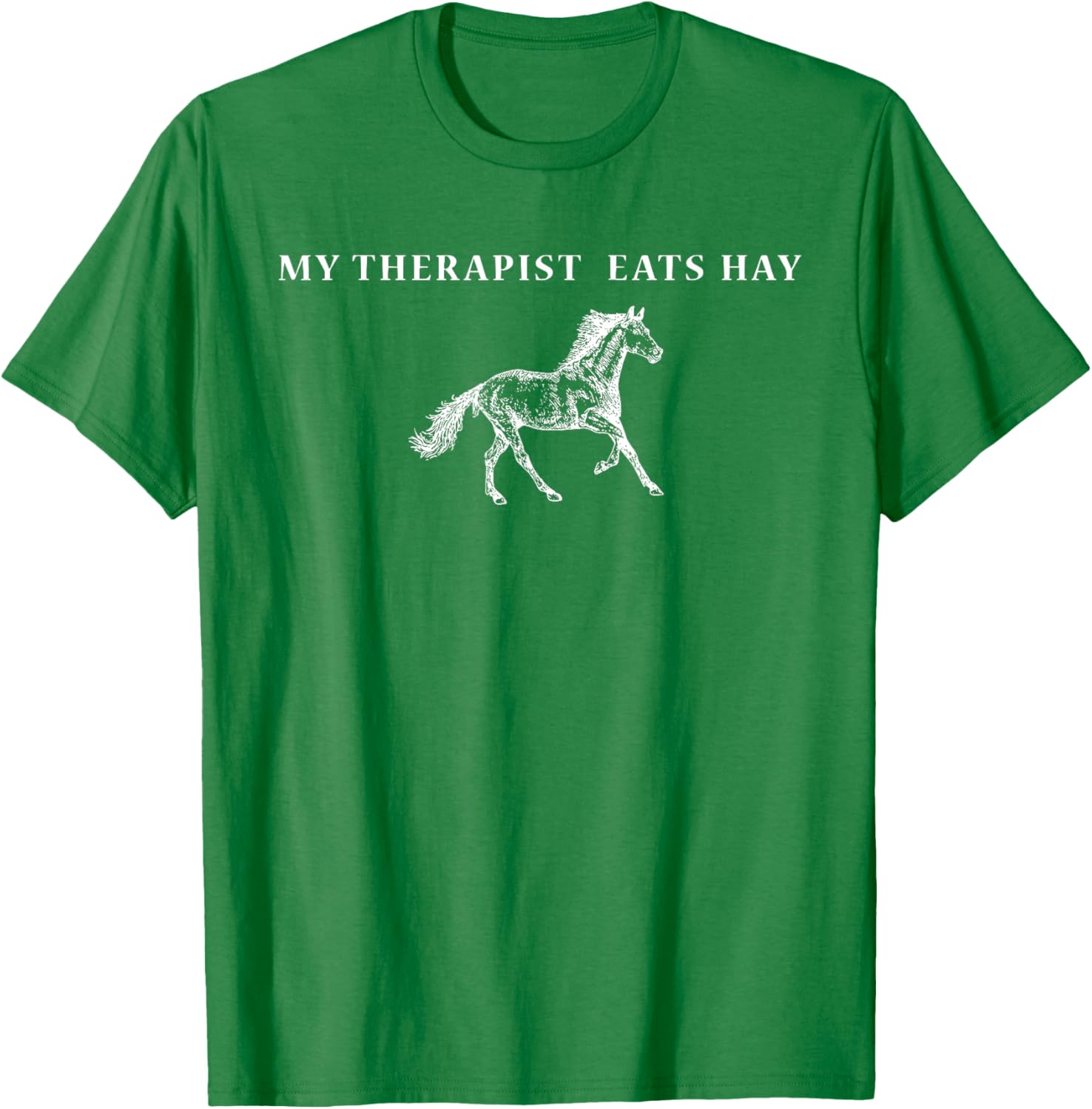Funny Vintage Retro My Therapist Eats Hay Horse Lover T-Shirt - 15