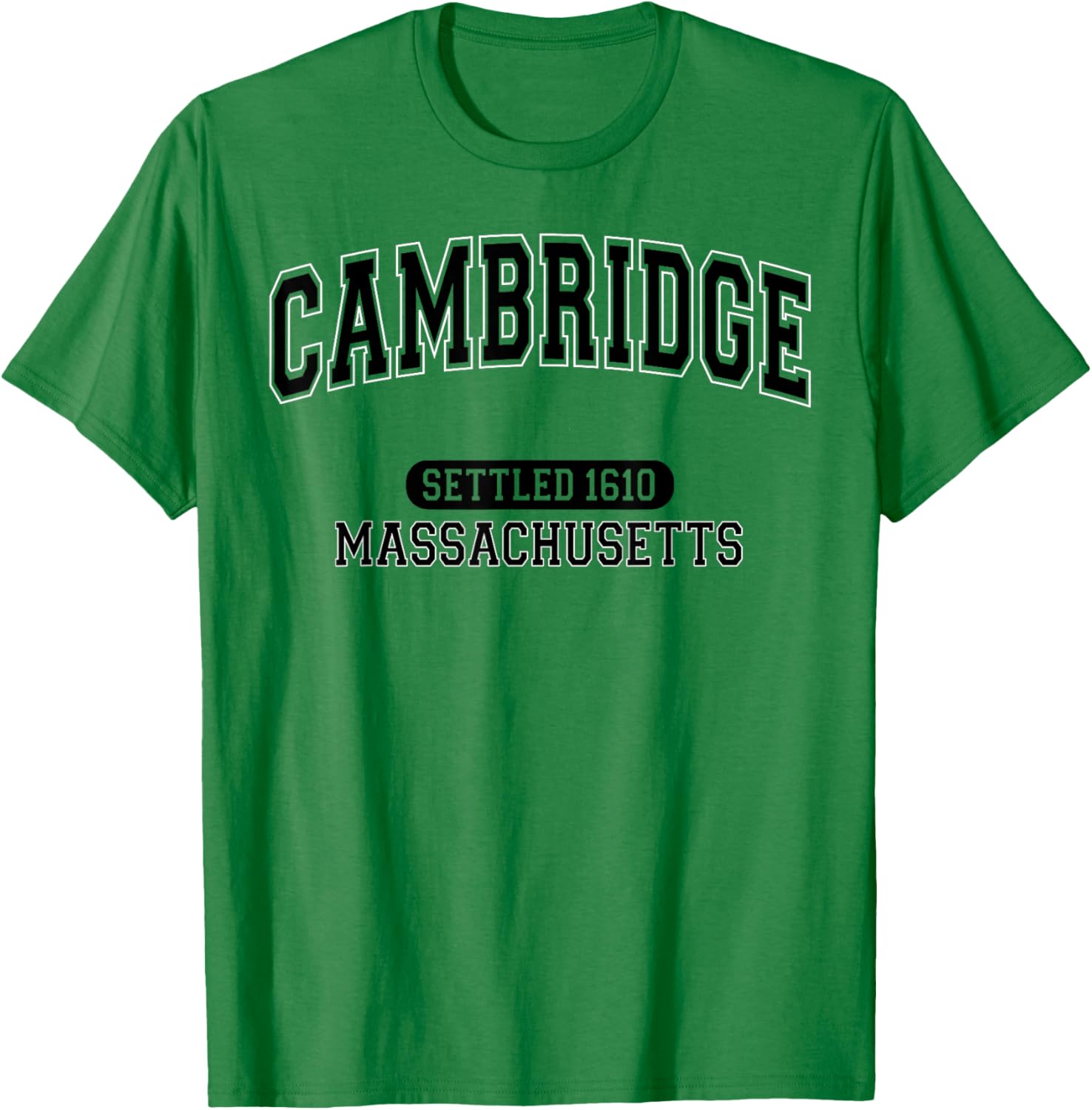 Vintage Arched Black T-Shirt Celebrating Cambridge Massachusetts 1610 - 10