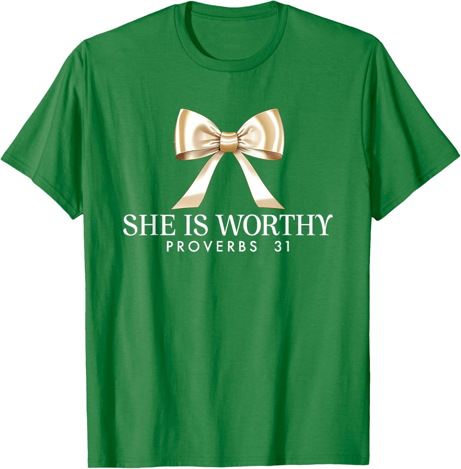 She Is Worthy Proverbs 31 Faith T-Shirt for Women - Inspirational Apparel - 11
