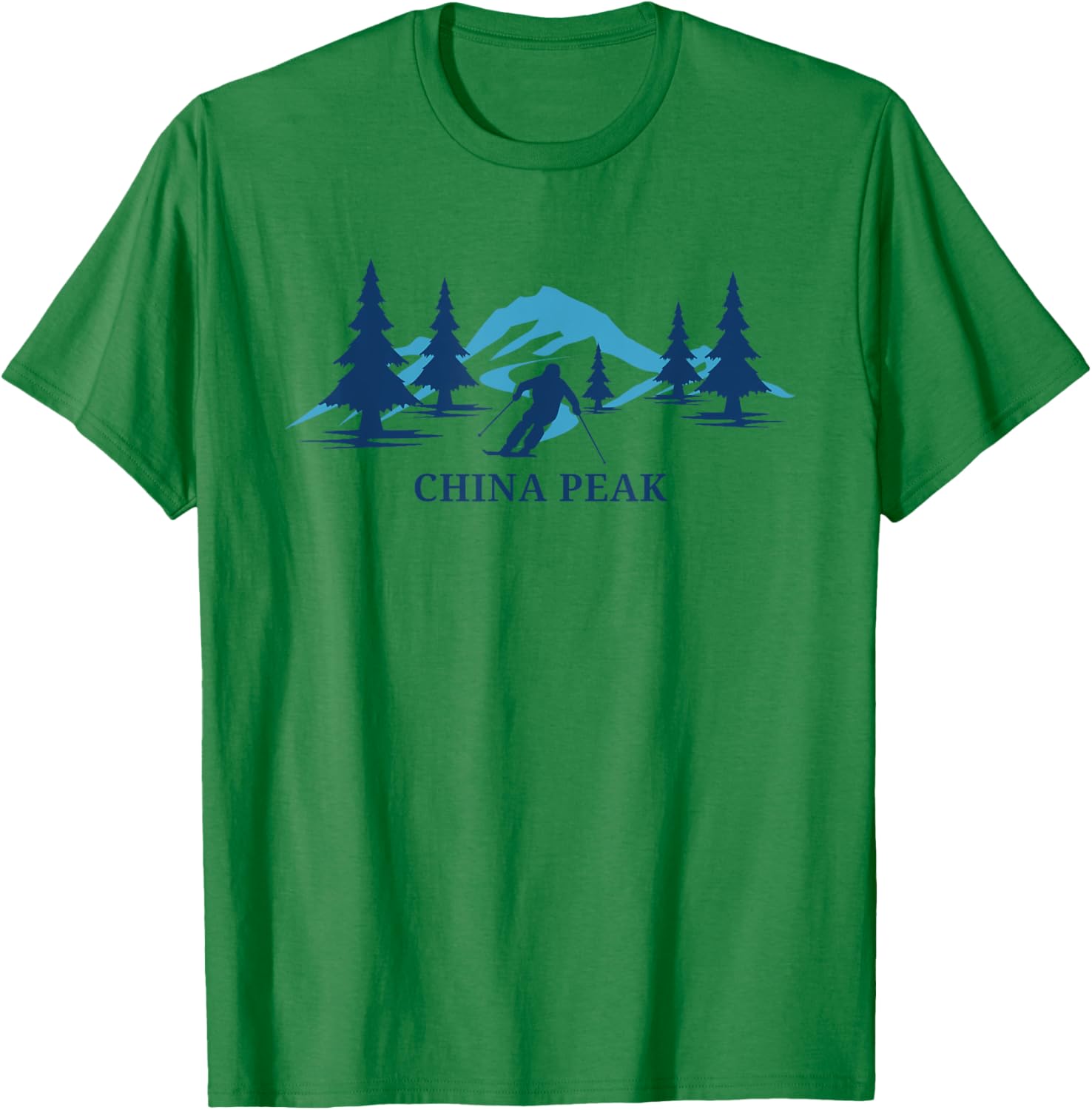 China Peak Ski Resort Skier T-Shirt for Passionate Ski Lovers - 11