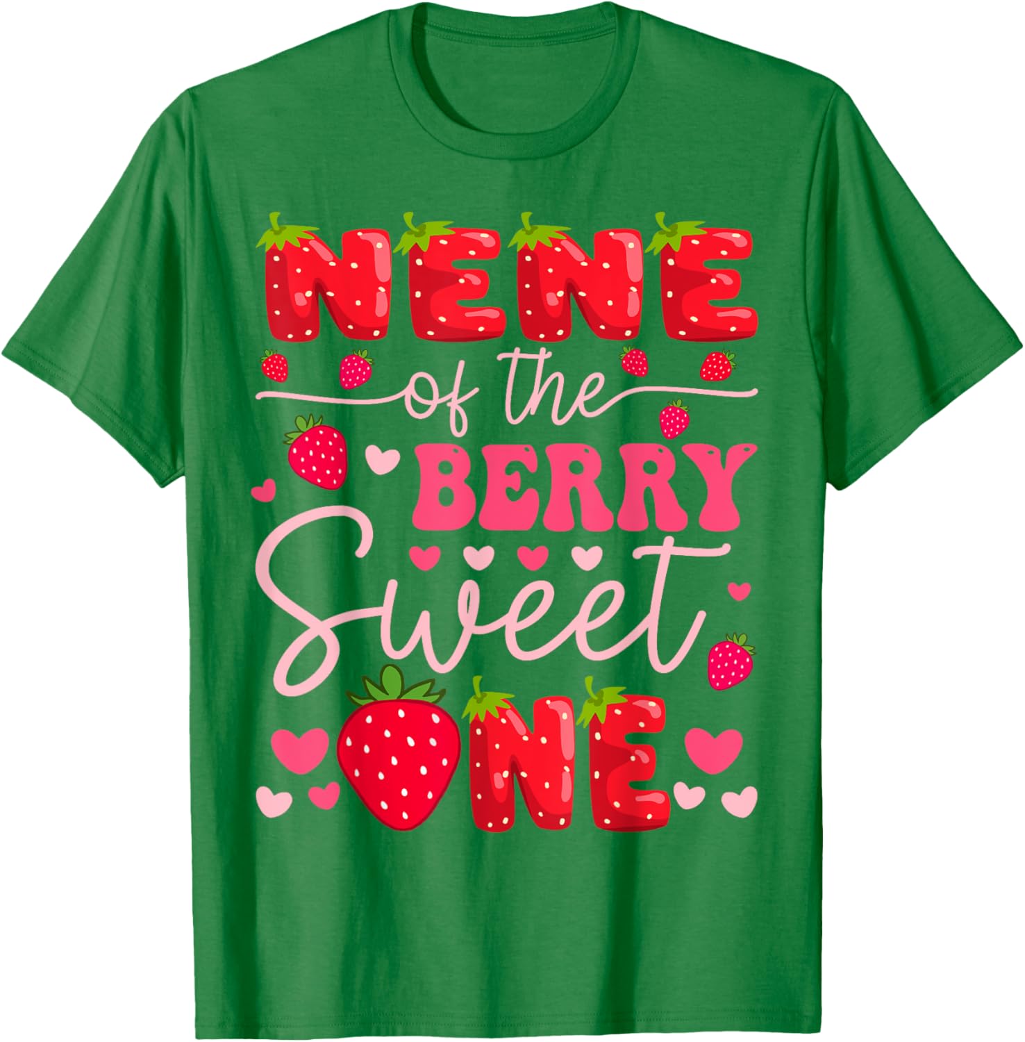 Sweet Strawberry Birthday Girl T-Shirt for 1st Birthday Celebration - 4