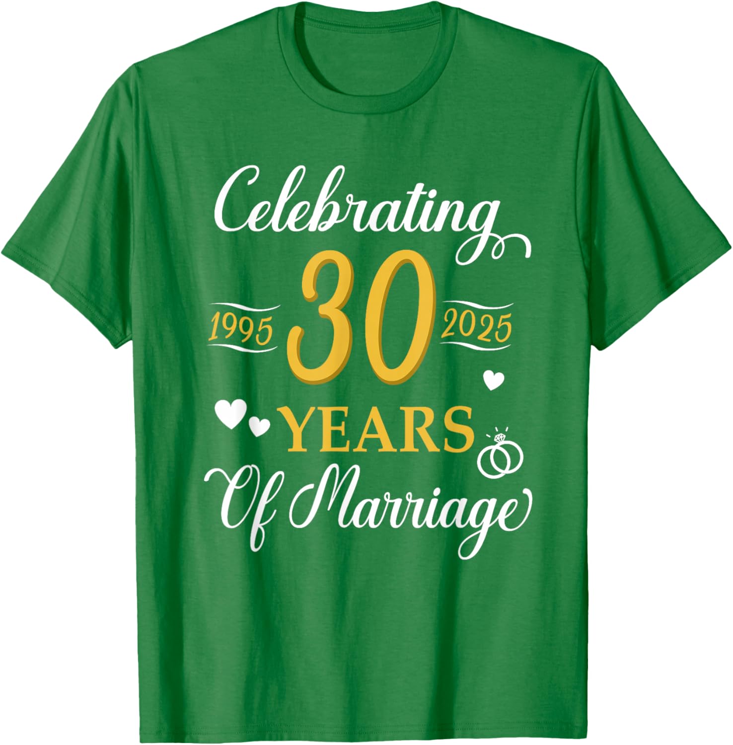 30th Anniversary Wedding T-Shirt Celebrating 1995 Love and Memories - 2