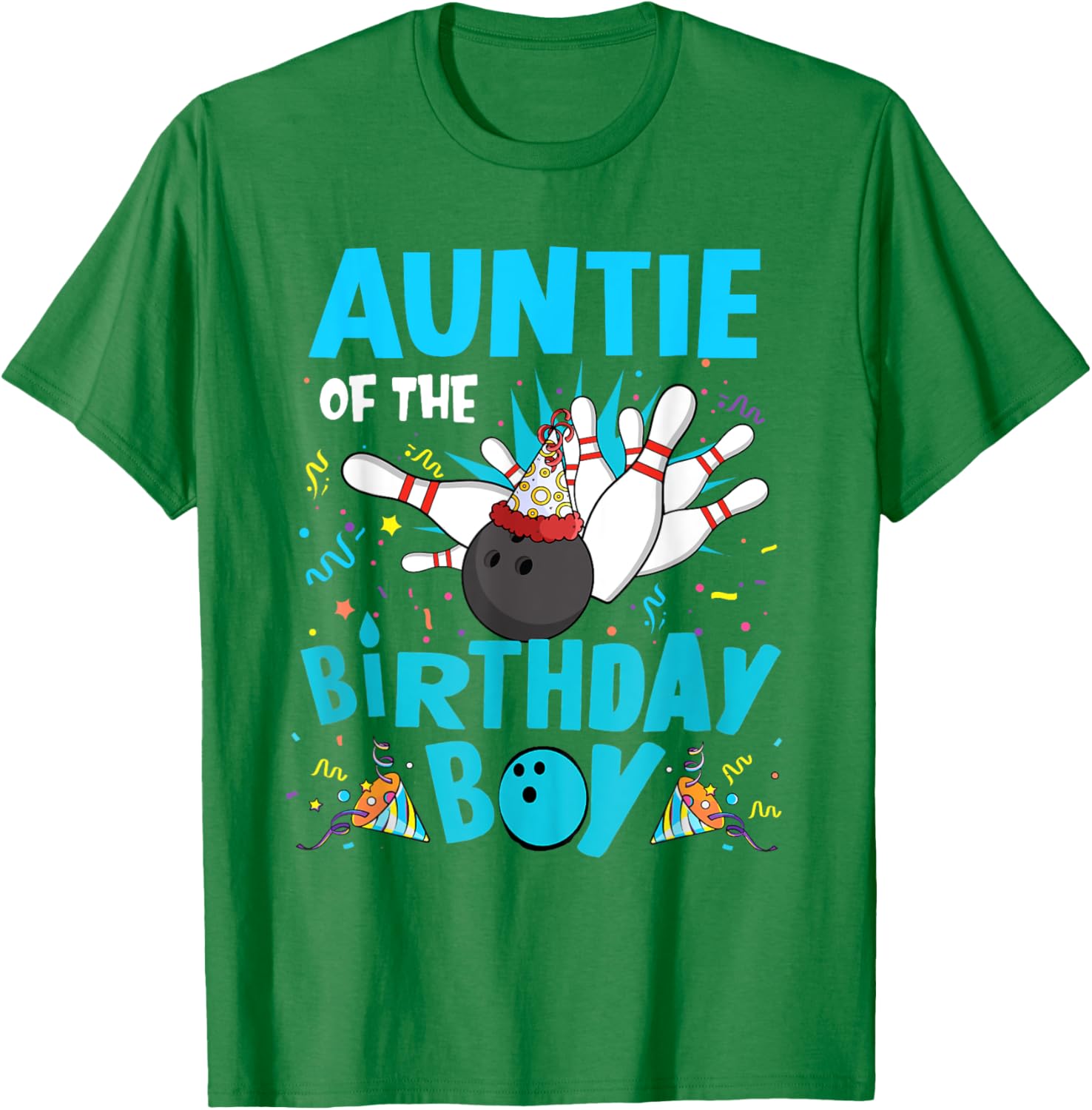 Auntie of the Birthday Boy Bowling T-Shirt for Family Fun Matching Outfits - 22