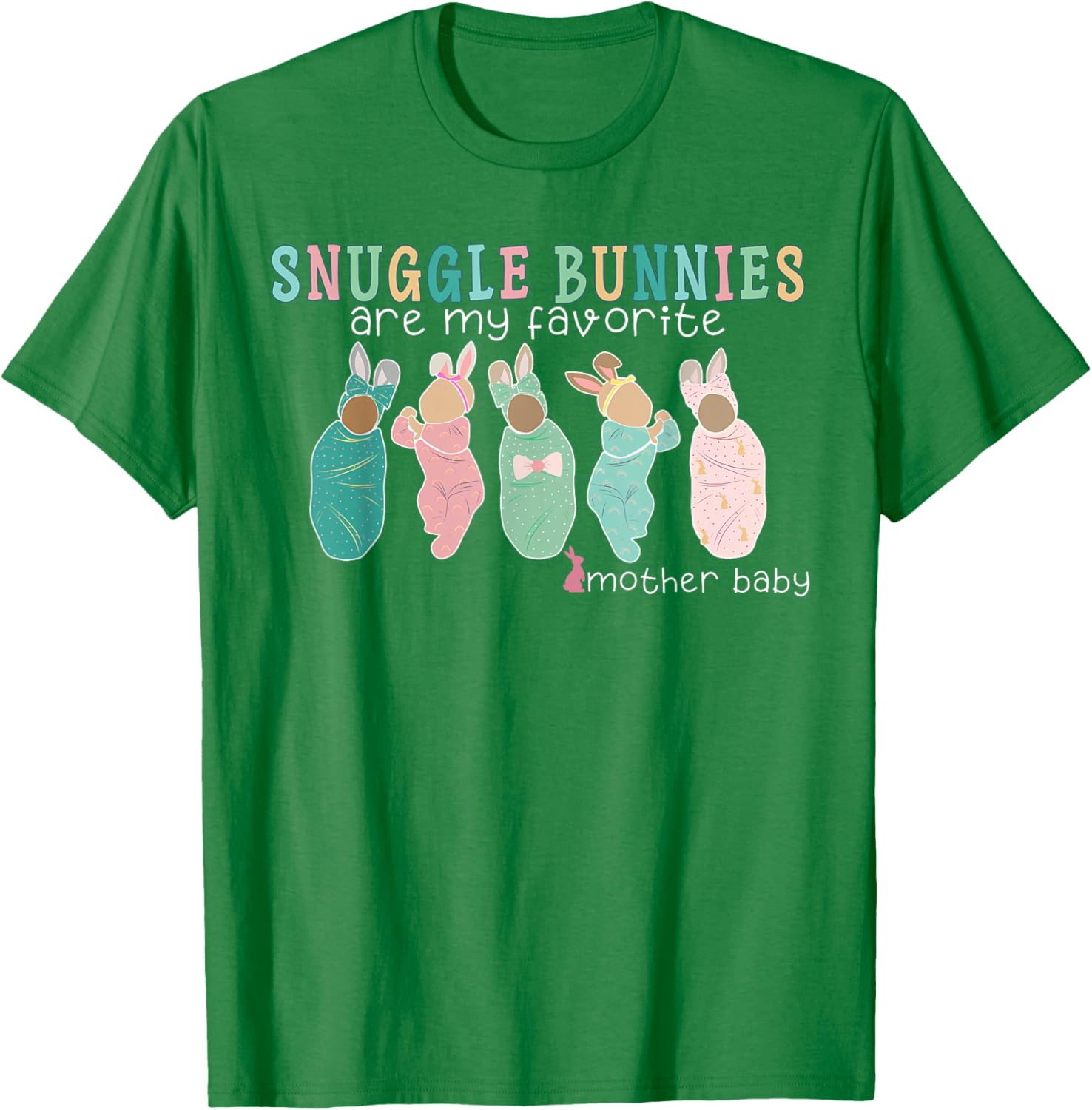 Snuggle Bunnies Mother Baby Nurse Easter T-Shirt for Celebratory Comfort - 12