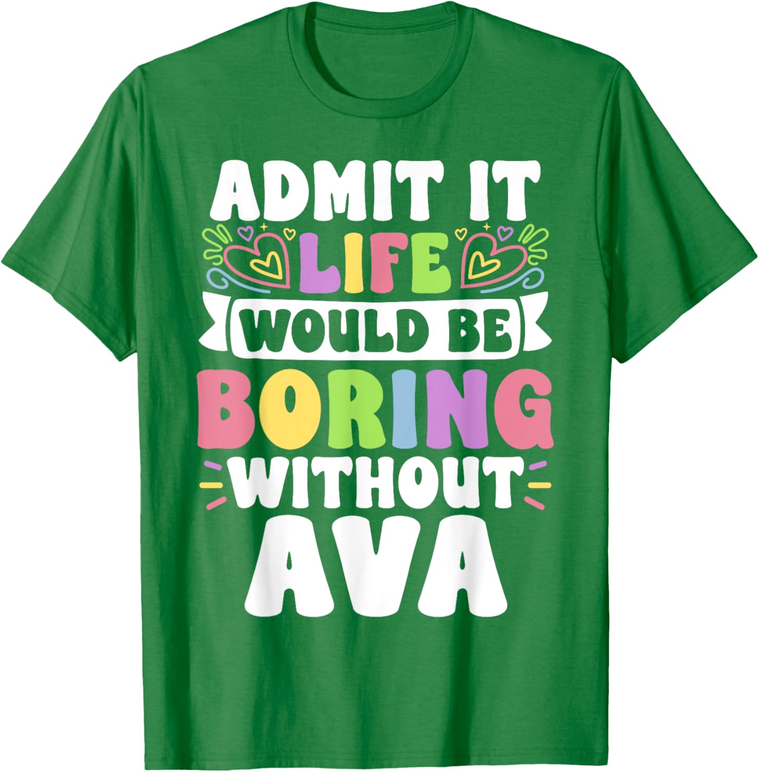 Ava Personalized Funny Family T-Shirt for Unique Style and Comfort - 1