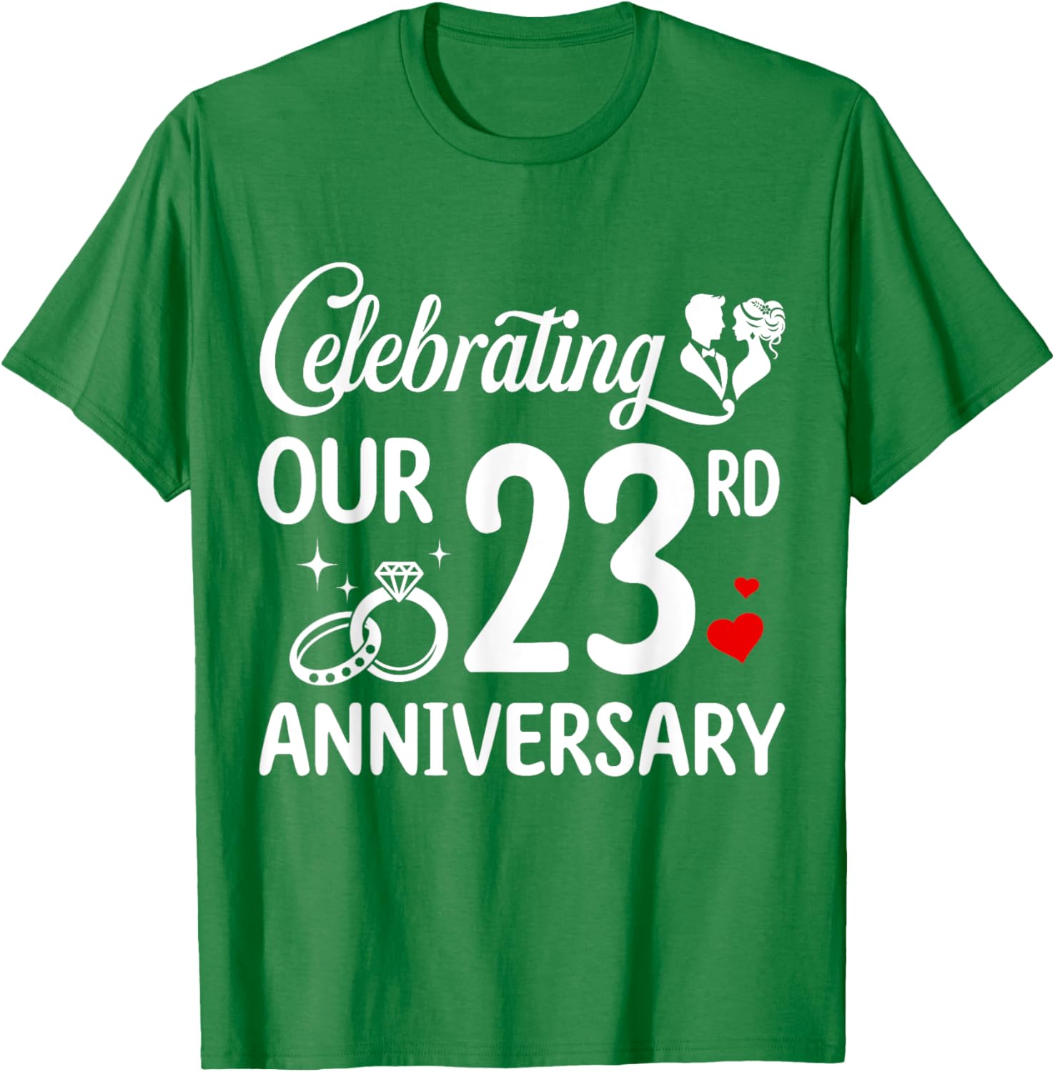 23rd Wedding Anniversary T-Shirt for Him and Her, Celebrate 23 Years of Love - 4