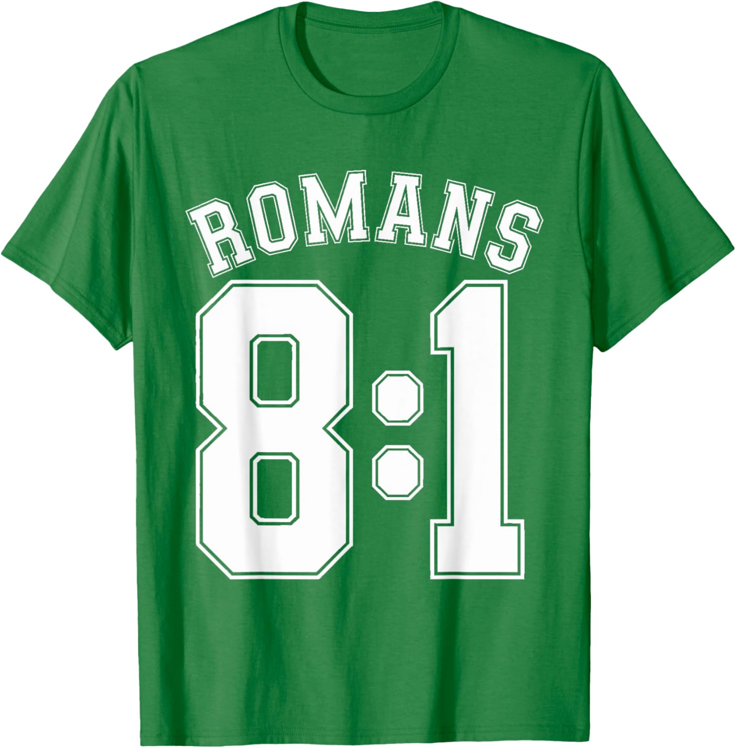 Romans 8:1 Sports Jersey T-Shirt for Christian Motivation and Faith - 3