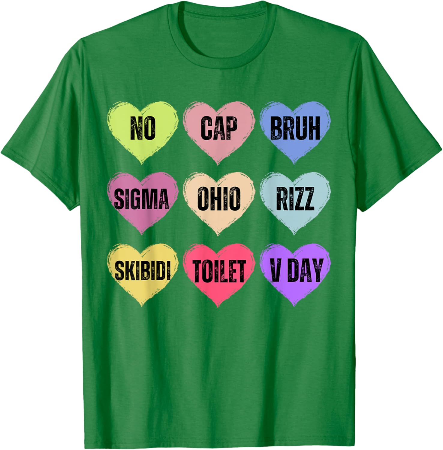 Skibidi Valentine's Day Funny Rizz No Cap T-Shirt for Couples - 2