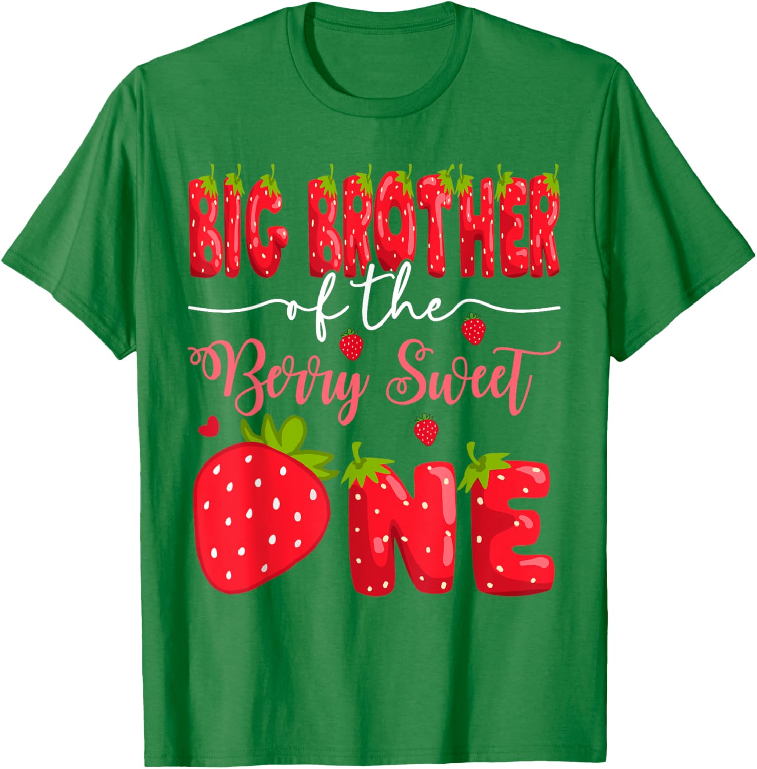 Big Brother Strawberry T-Shirt for 1st Birthday Celebration Fun - 5