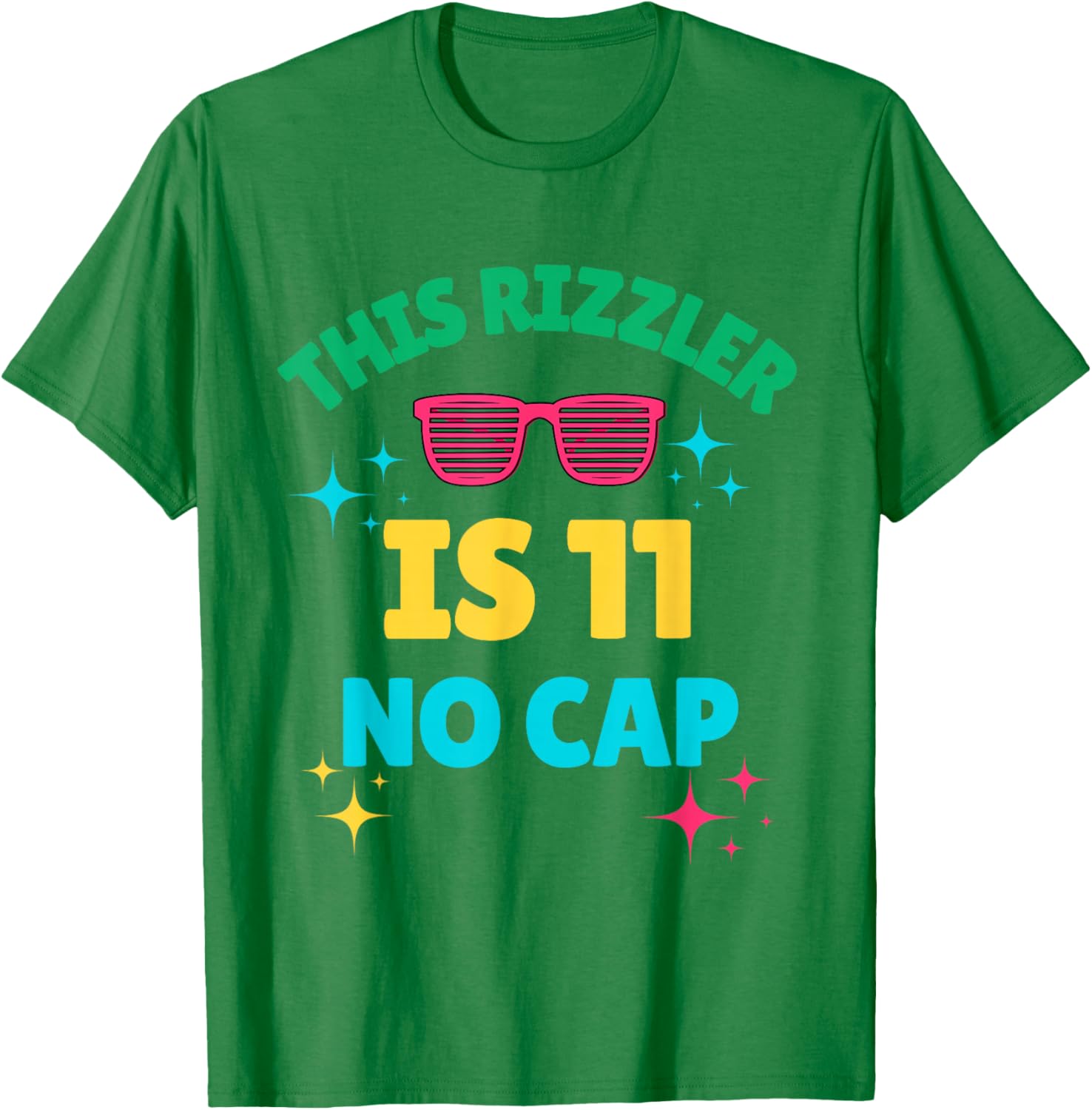 Cool 11th Birthday Rizzler T-Shirt Fun Gift for Boys and Girls - 4
