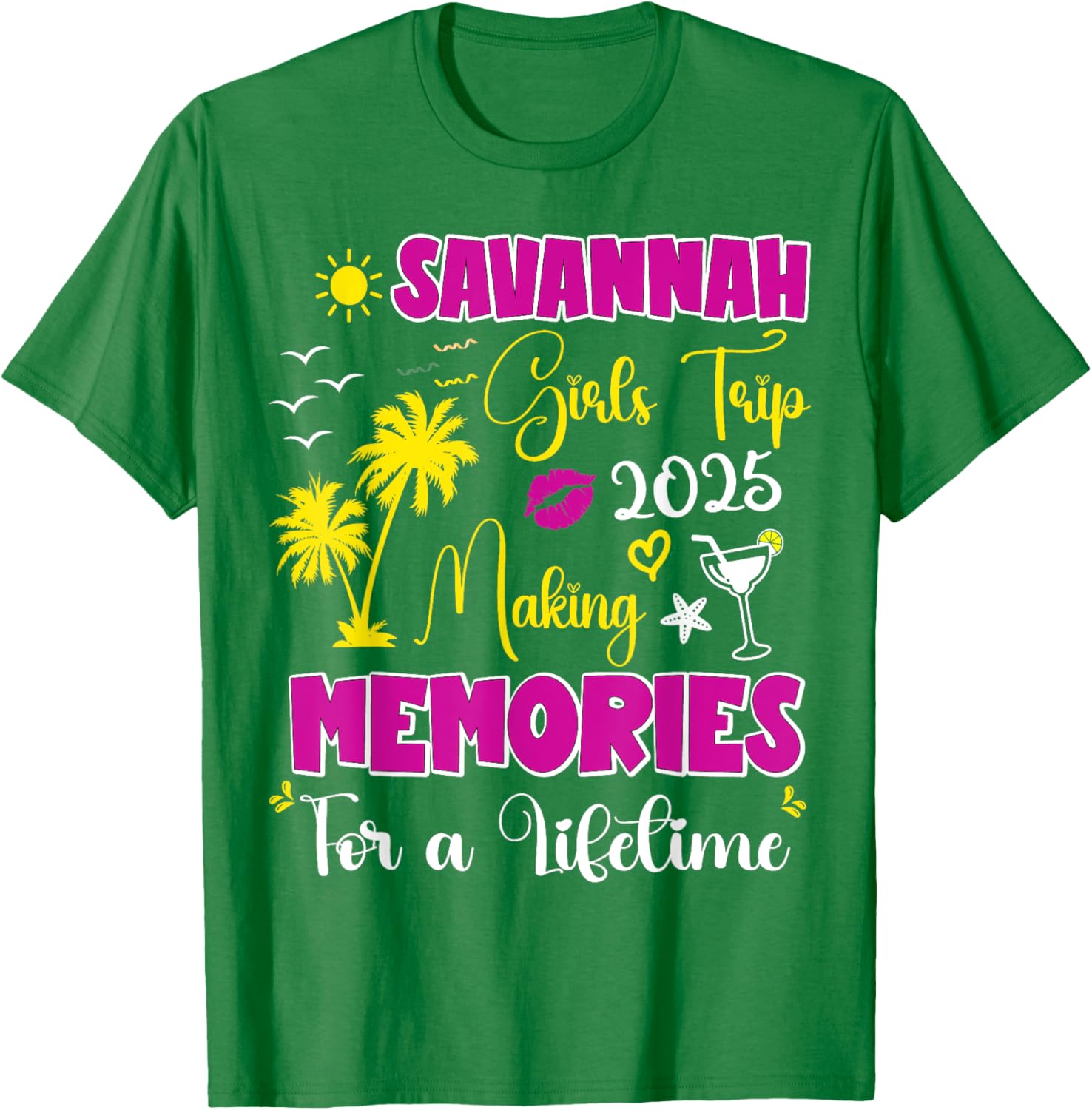 Savannah Girls Trip 2025 Summer Vacation T-Shirt for Women - 16