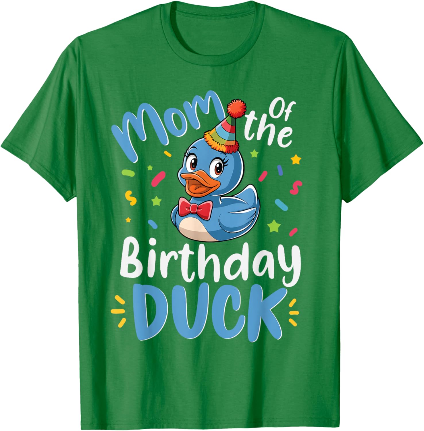 Blue Birthday Duck Family Matching T-Shirt for Mom and Kids - 11