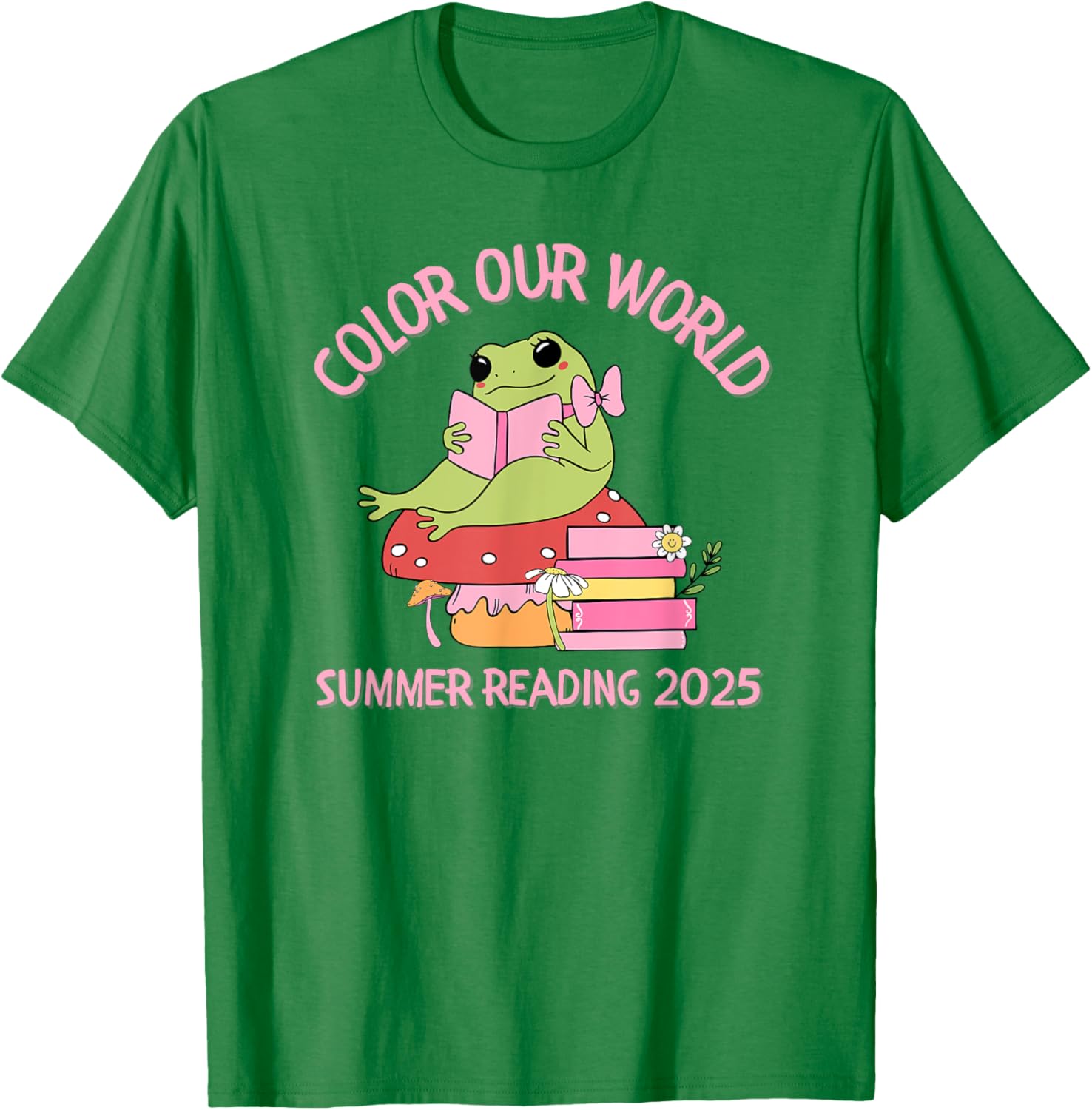 Color Our World Summer 2025 Frog T-Shirt for Kids - Fun Reading Program Apparel - 6
