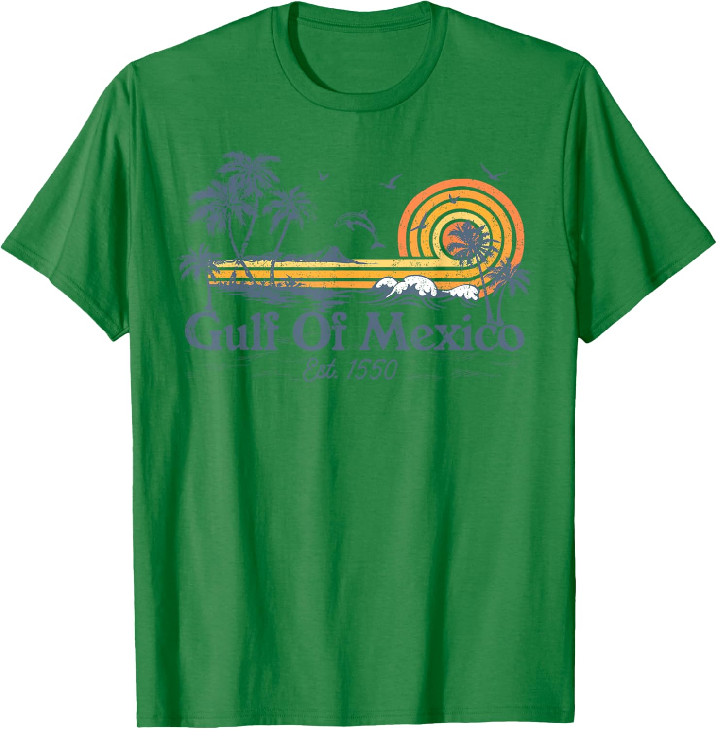 Gulf of Mexico Est 1550 Retro Vintage Beach T-Shirt for Beach Lovers - 7