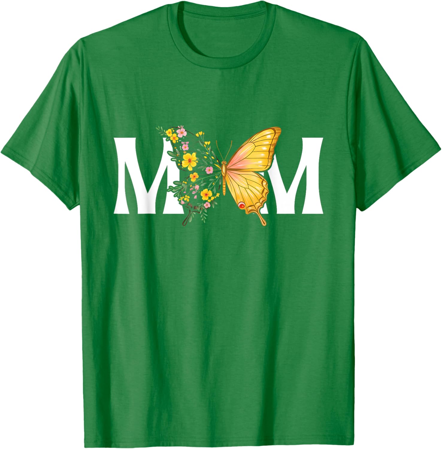 Cute Mother's Day Butterfly MOM Flower T-Shirt for Moms and Gifts - 12