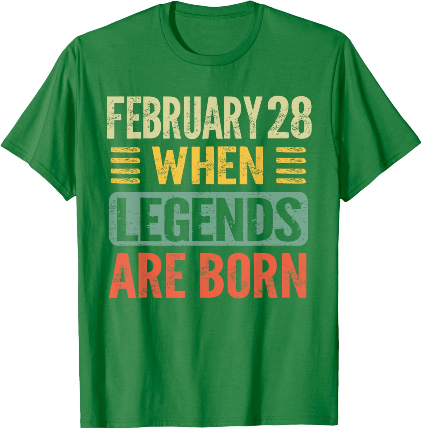 February 28 Legends Born Vintage T-Shirt for Birthday Celebration - 8