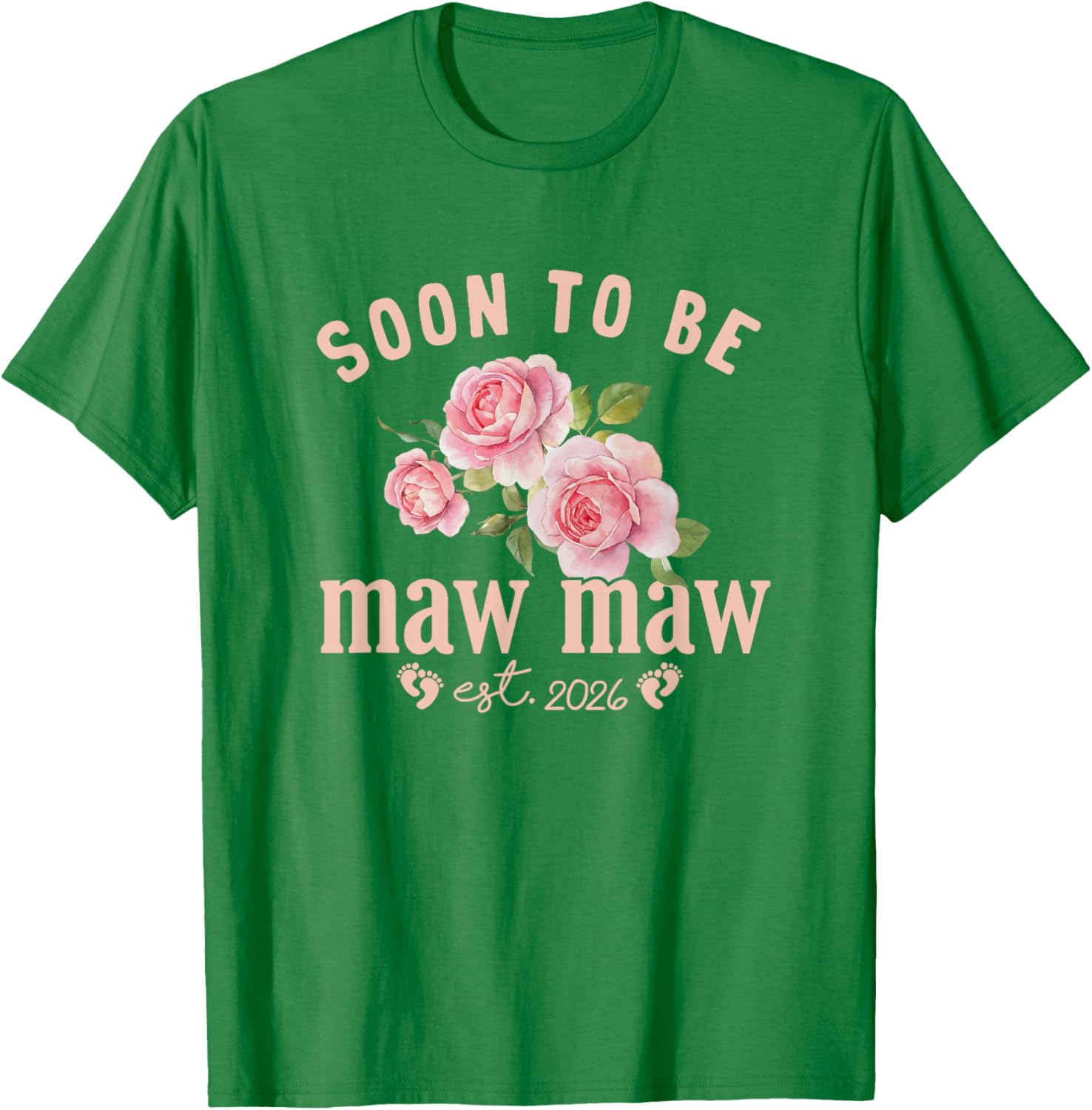 Soon to be Grandma Est 2026 Maw Maw Pregnancy Announcement T-Shirt - 7