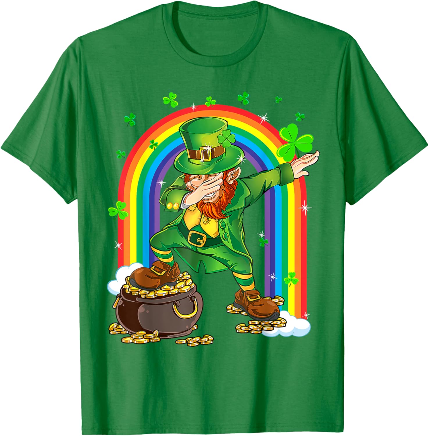 Cool 2025 St Patrick's Day Dabbing Leprechaun T-Shirt for Kids and Adults - 7