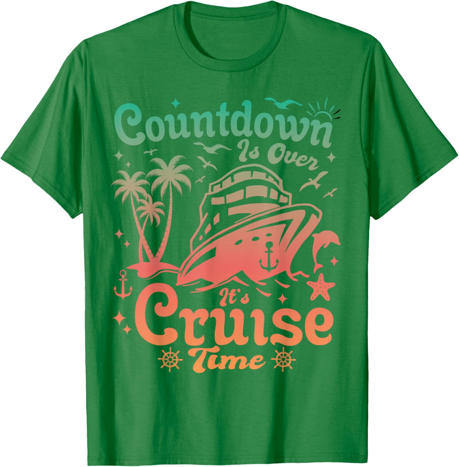 Countdown Is Over It's Cruise Time Family Vacation T-Shirt for Fun Trips - 17