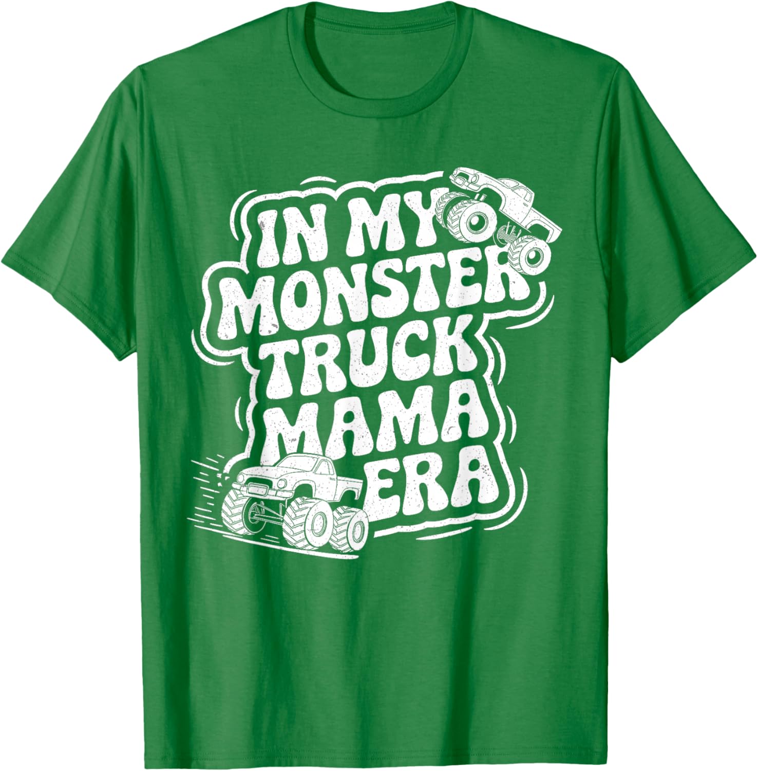 Groovy Monster Truck Mama Era T-Shirt for Fun Loving Moms on Mother's Day - 4