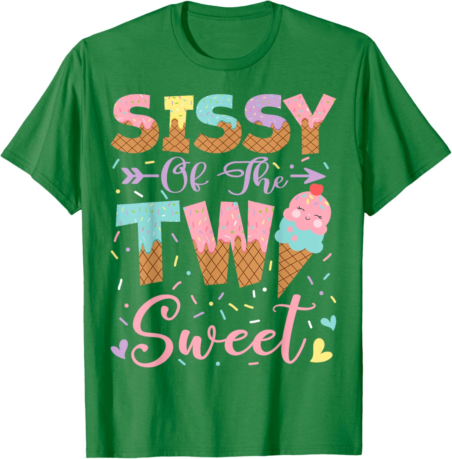 Sweet 2nd Birthday Summer Ice Cream T-Shirt for Girls – Fun & Cute Design - 8