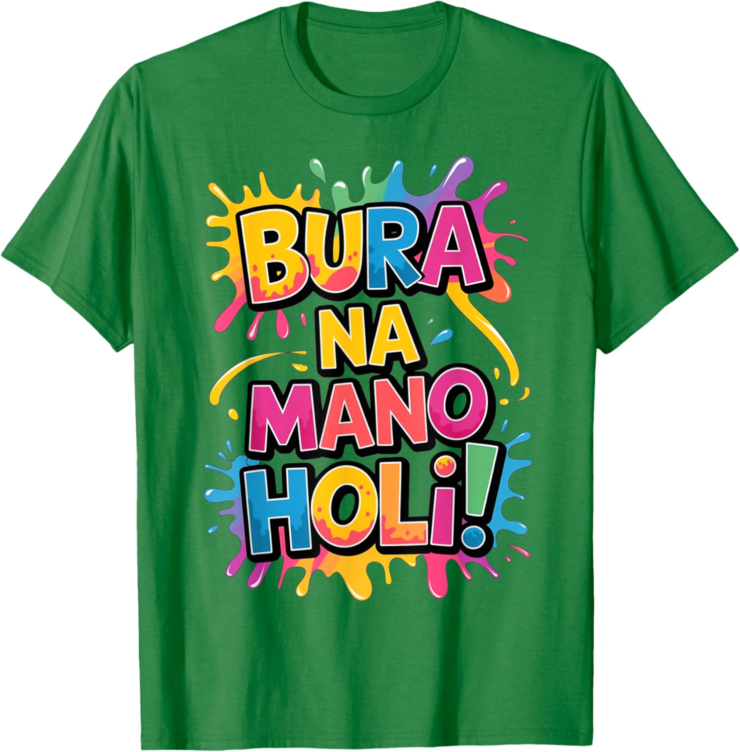 Cool Bura Na Mano Happy Holi Colors Festival T-Shirt for Joyful Celebrations - 10