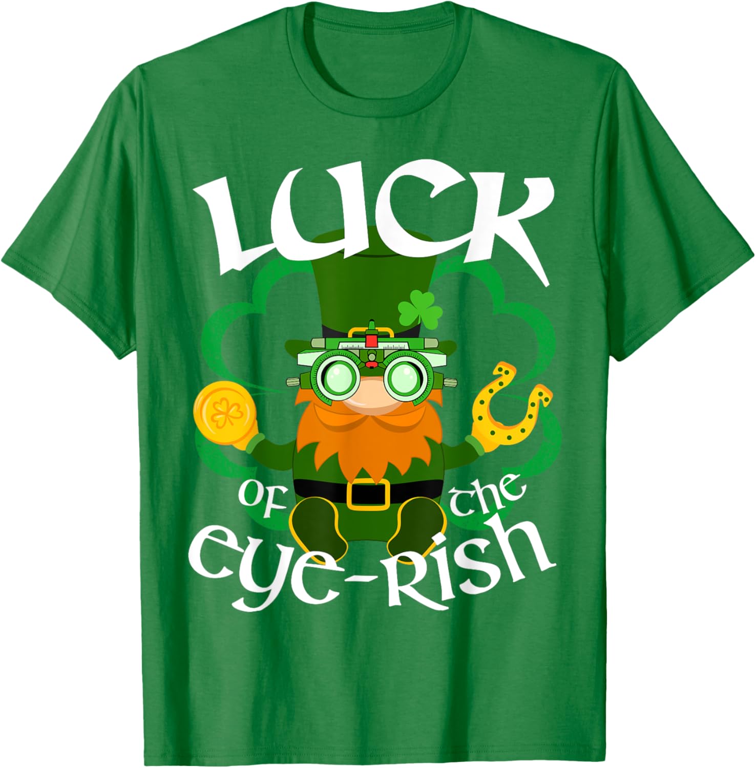 St Patrick's Day Irish Gnome Eye Doctor T-Shirt for Optometrists - 10