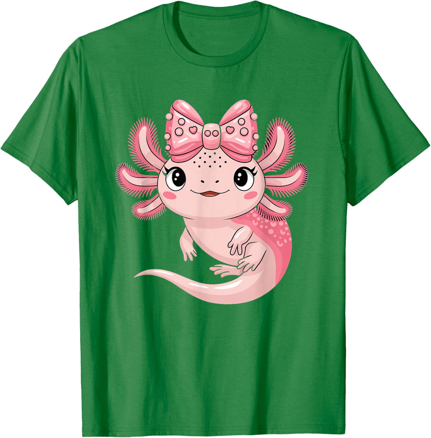 Cute Axolotl Girls Coquette Bow T-Shirt for Axolotl Lovers - 24