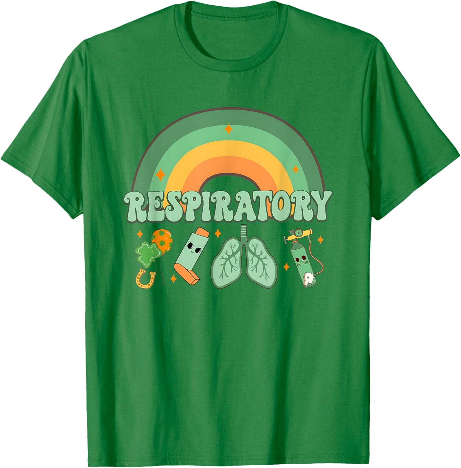 St Patrick's Day Respiratory Therapist Lung T-Shirt for Pulmonologists - 8