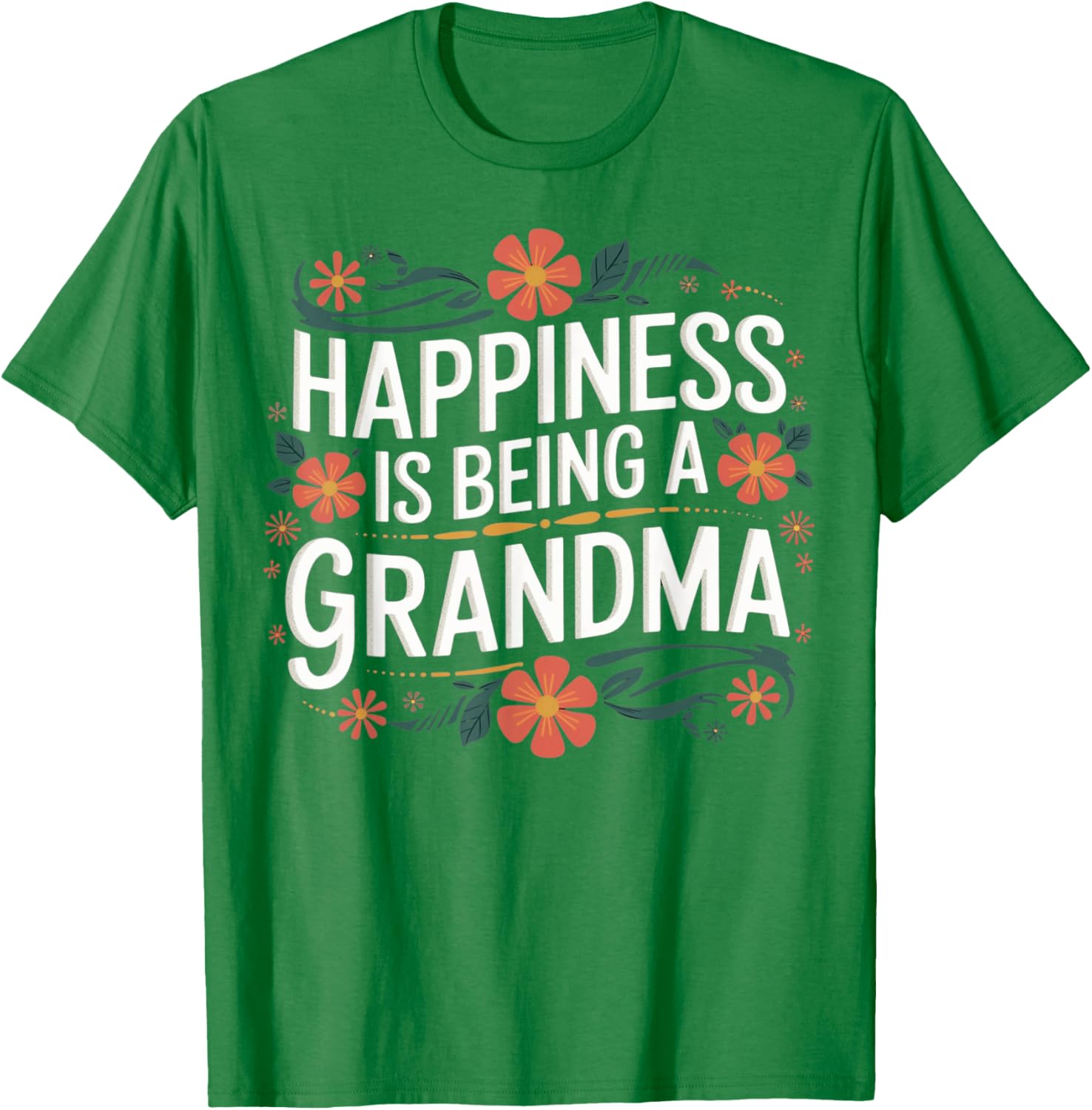Women's Floral Grandma T-Shirt: Celebrate Your Happiness as a New Grandmother - 10